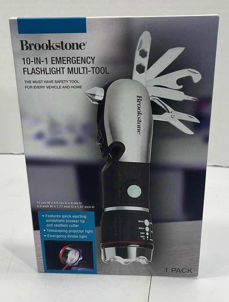 Photo 1 of BROOKESTONE 10 IN 1 EMERGENCY FLASHLIGHT MULTI-TOOL NIB