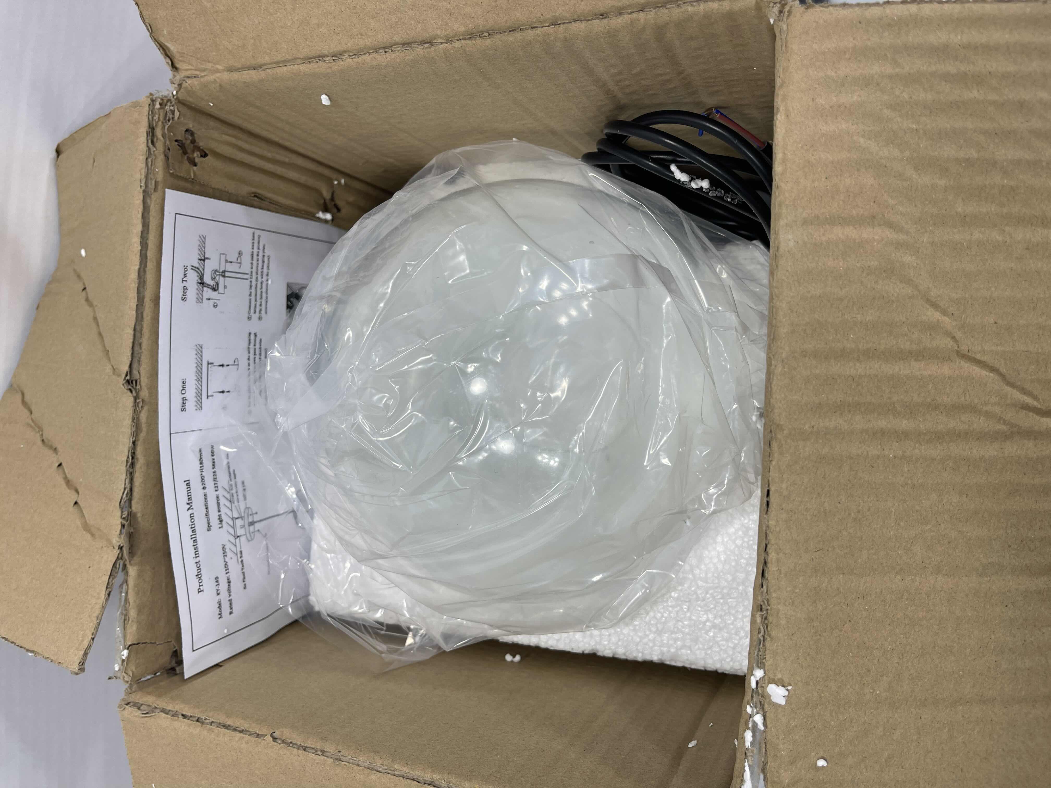 Photo 1 of CLEAR GLOBE PENDANT HANGING KITCHEN ISLAND LIGHT MSRP $40