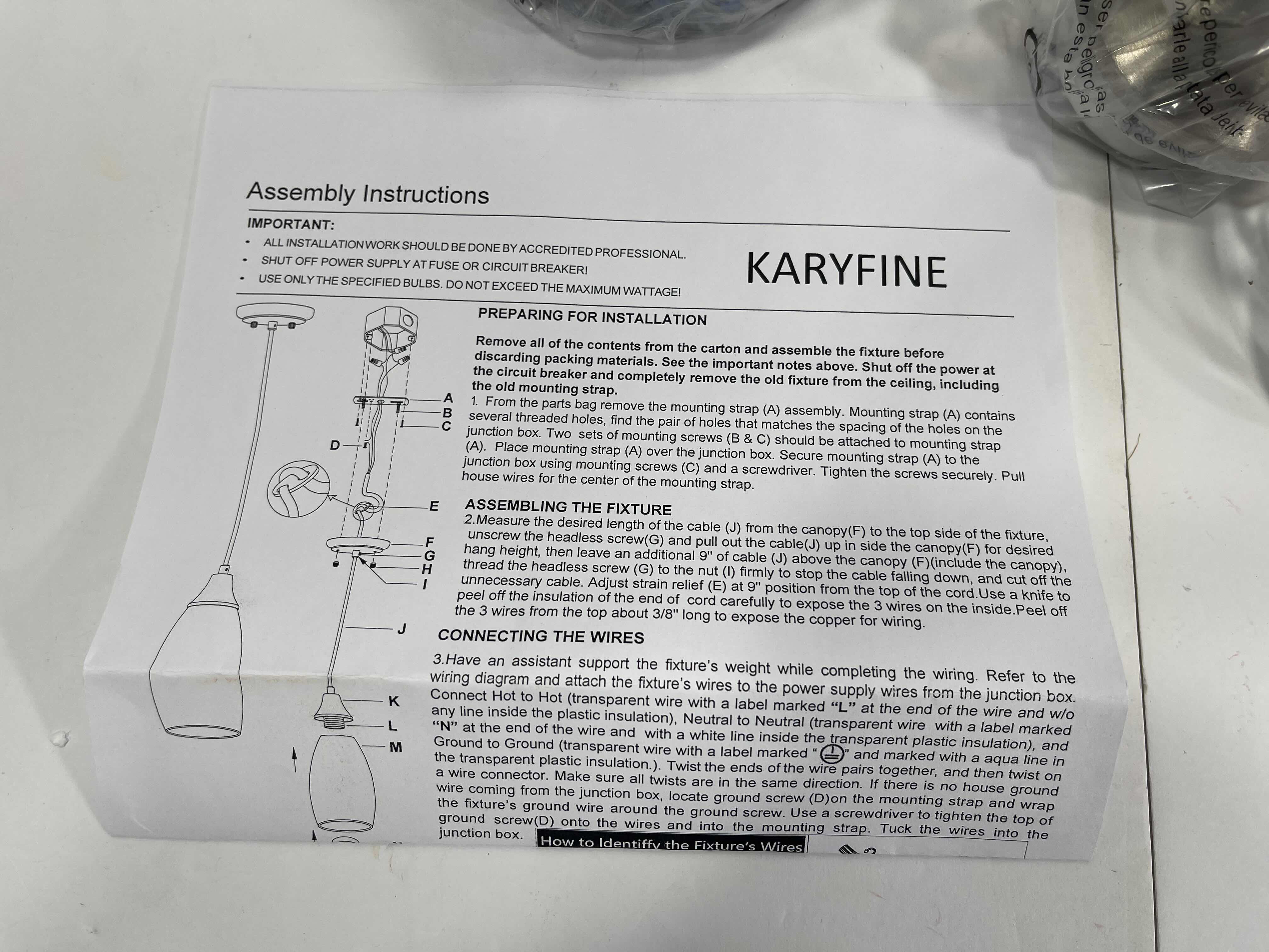 Photo 1 of KARYFINE ELEGANT BLUE/GREEN SWIRL GLASS HANGING PENDANT KITCHEN ISLAND LIGHT MSRP $40