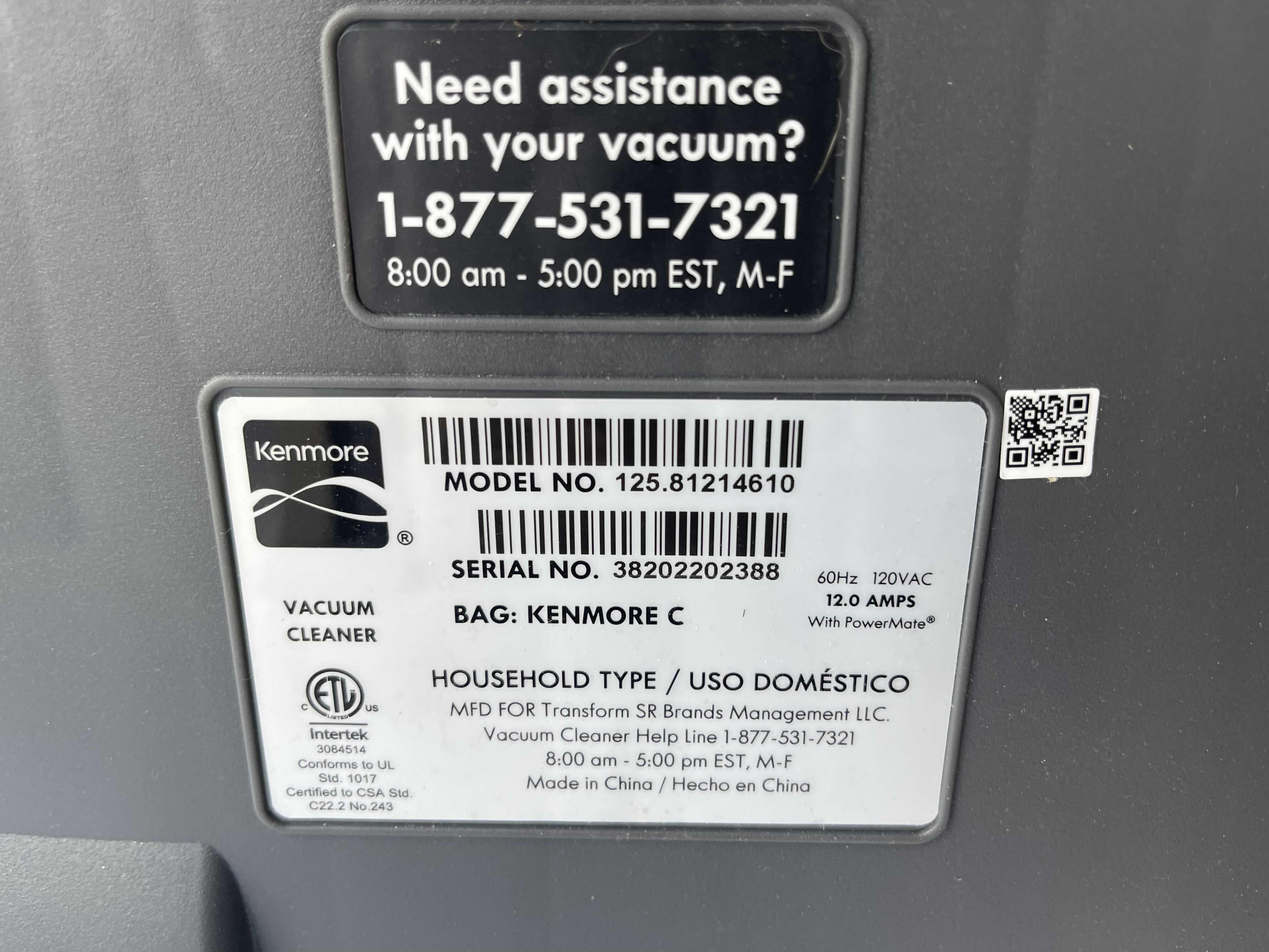 Photo 1 of KENMORE 200 SERIES BAG CANISTER VACUUM CLEANER MSRP $220