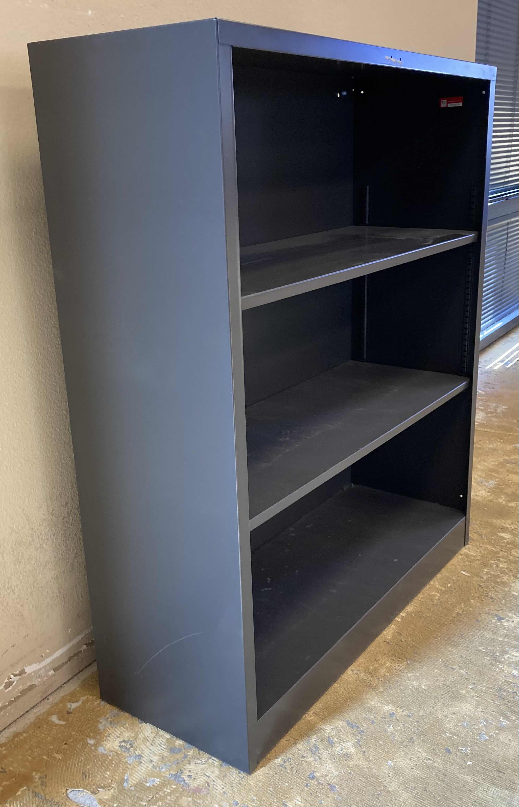 Photo 1 of HON BRIGADE CHARCOAL METAL 2-SHELF BOOKCASE 34.5” X 12.75” H41”