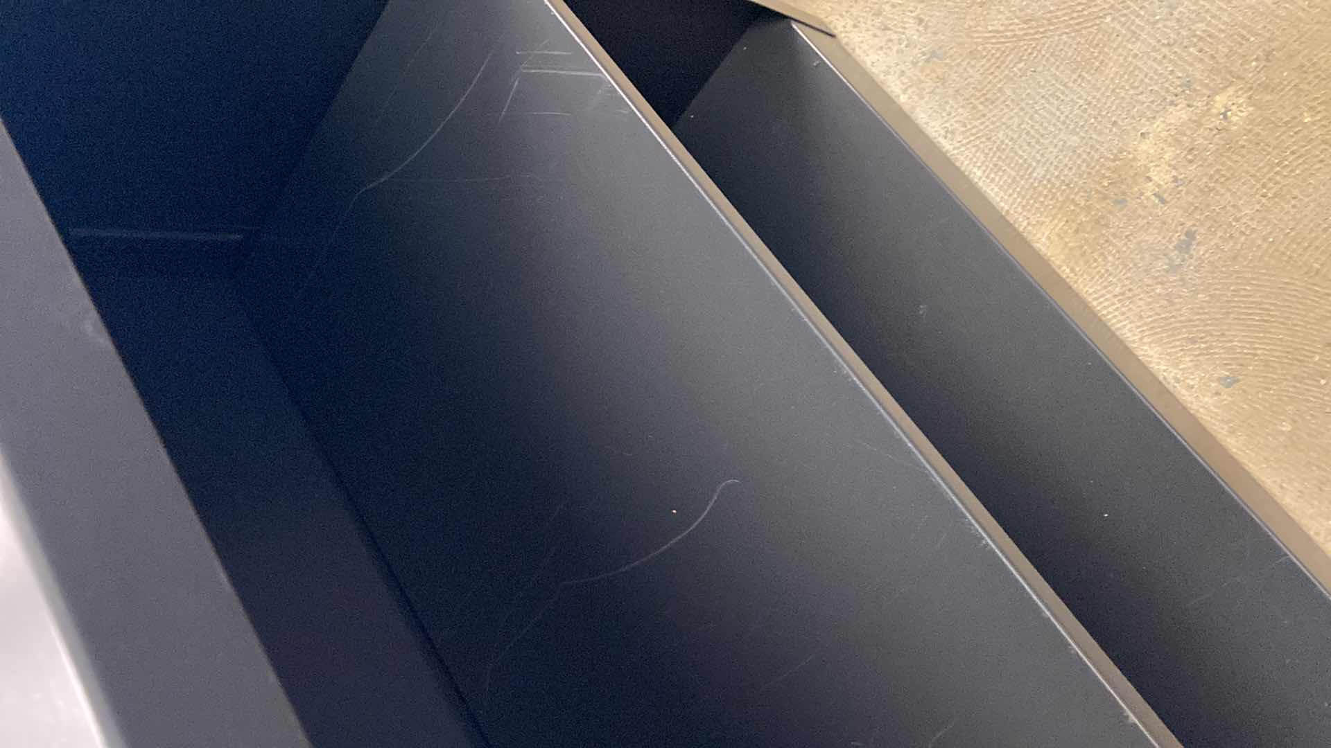 Photo 1 of HON BRIGADE CHARCOAL METAL 1-SHELF BOOKCASE 34.5” X 12.75” H29”