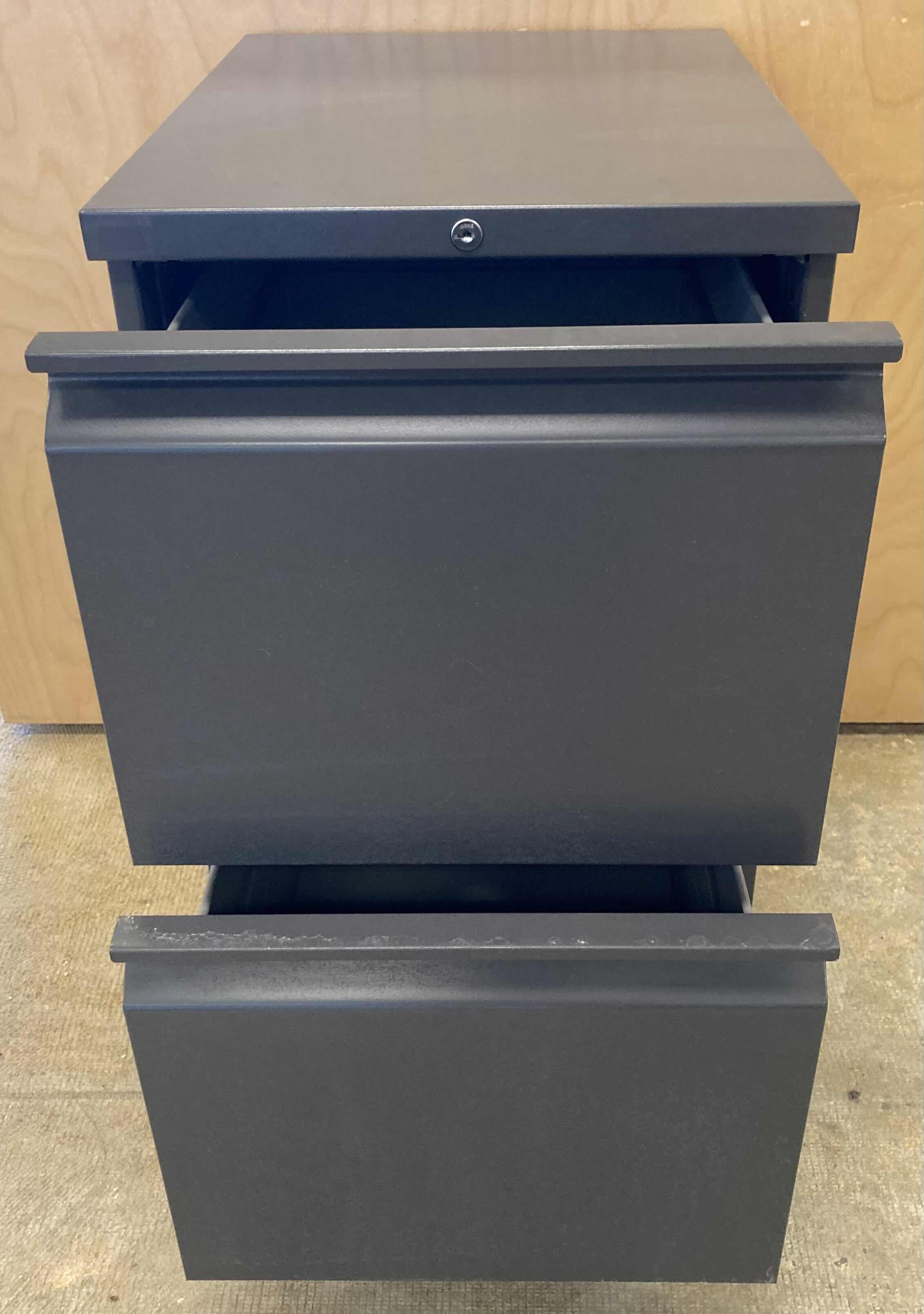 Photo 1 of HON BRIGADE CHARCOAL METAL 2-DRAWER ROLLING FILE CABINET 15” X 20” H28”