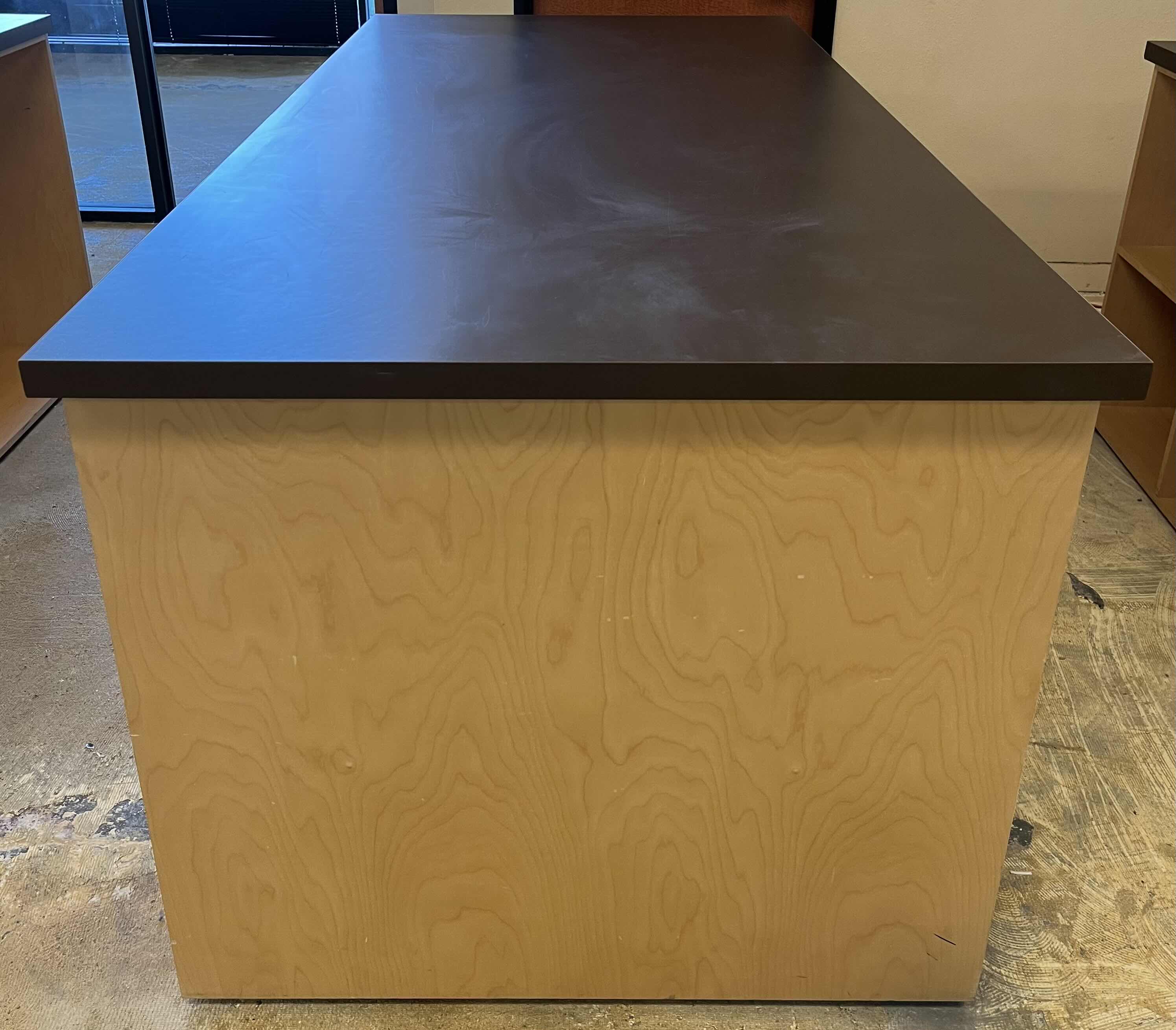 Photo 1 of WOODGRAIN & BLACK LAMINATE FINISH 9 CUBBY WORKSTATION 90.25” X 44” H39.25”