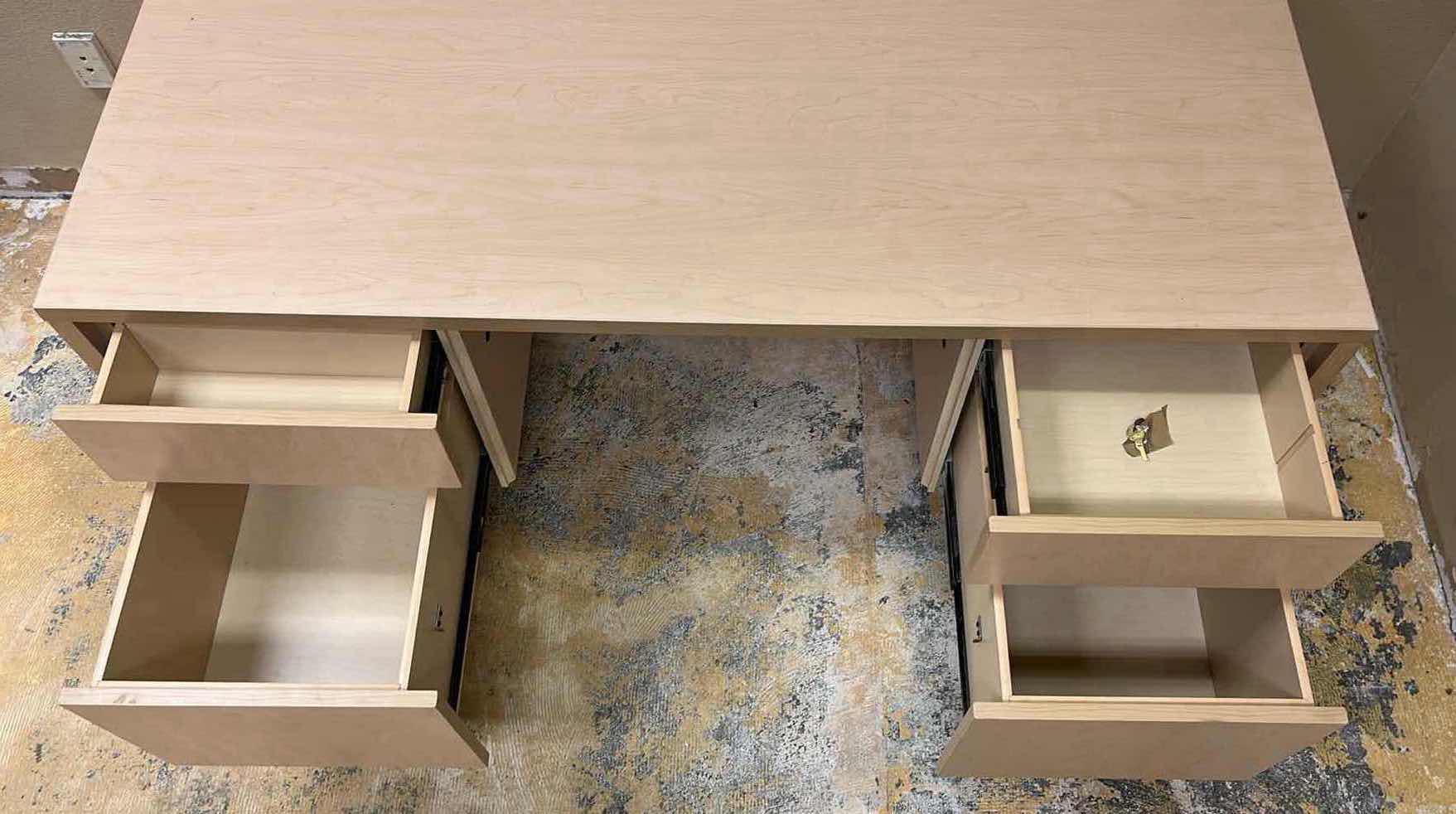 Photo 1 of WOODGRAIN FINISH LAMINATE 4 DRAWER OFFICE DESK W KEYS 60” X 30” H29”