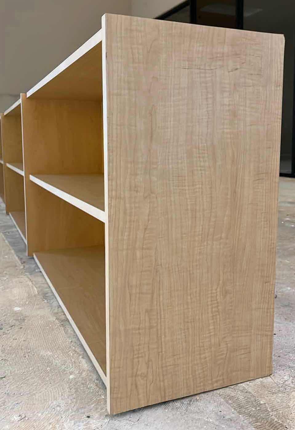 Photo 1 of WOODGRAIN FINISH LAMINATE OFFICE BOOKSHELF 140.5” X 13.5” H26.5”