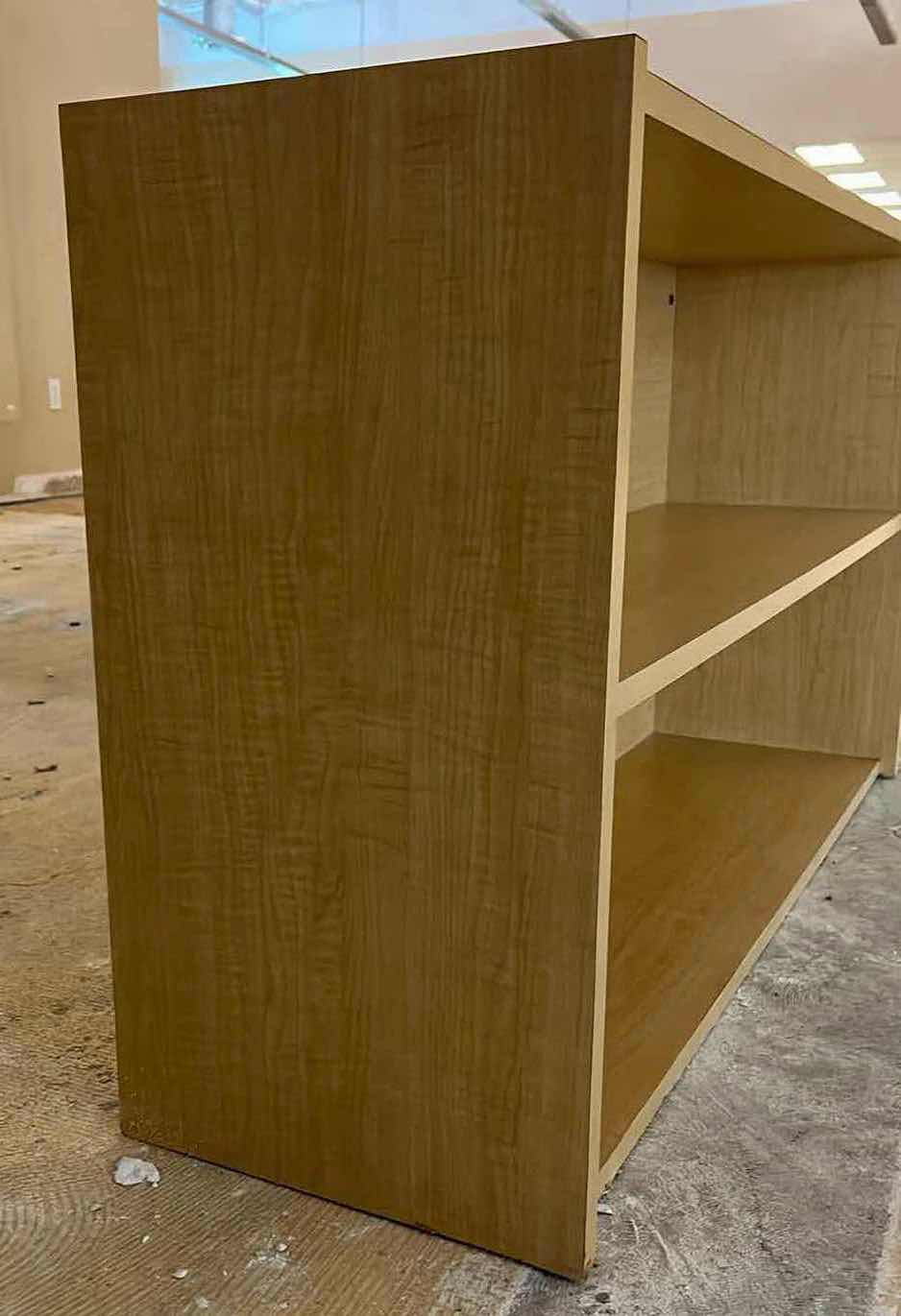 Photo 1 of WOODGRAIN FINISH LAMINATE OFFICE BOOKSHELF 140.5” X 13.5” H26.5”