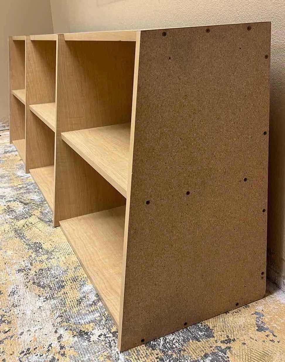 Photo 1 of WOODGRAIN FINISH LAMINATE OFFICE BOOKSHELF 82.5” X 15.5” H26.5”