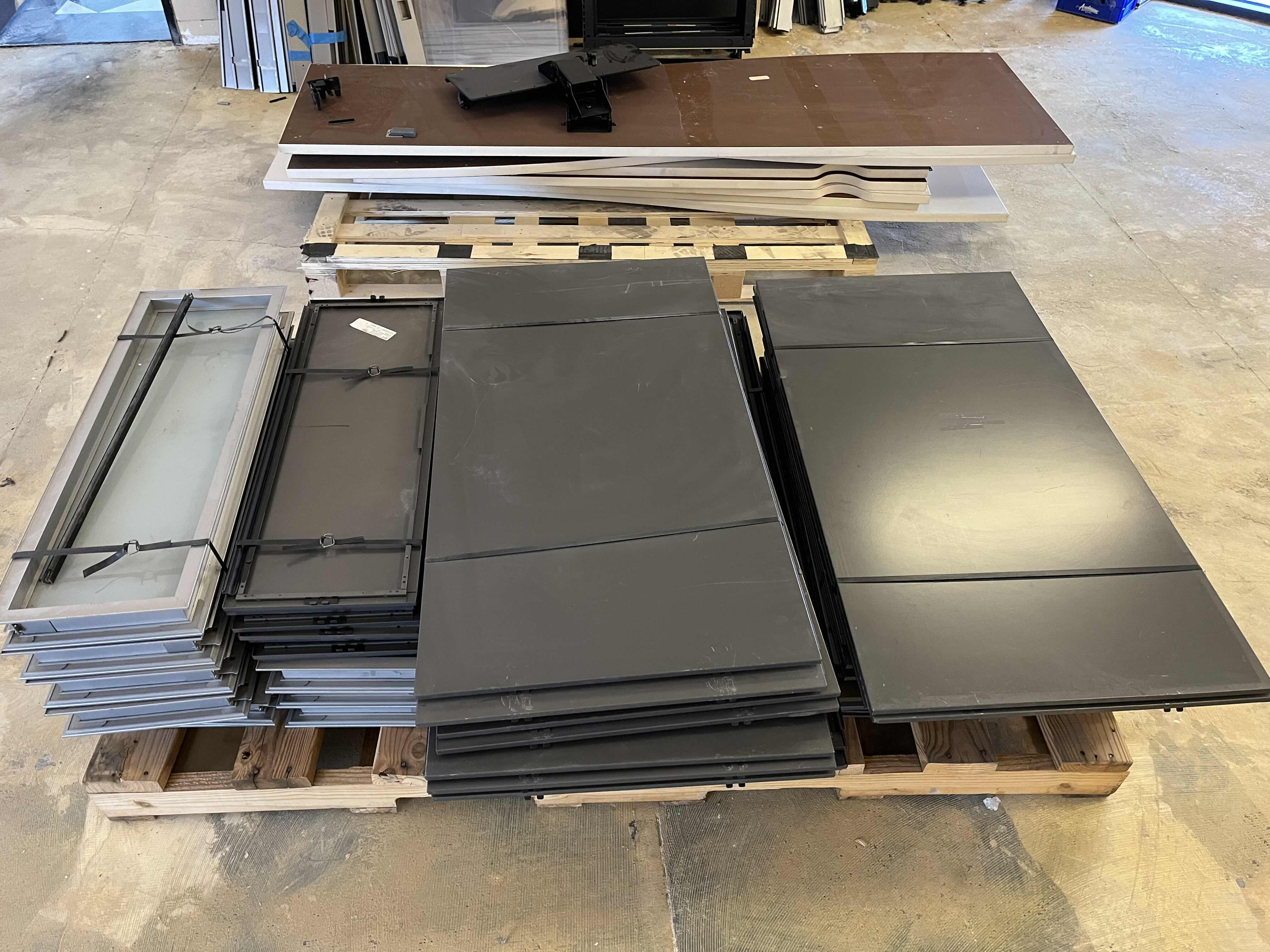 Photo 1 of STEELCASE PARTITIONS W BUILT IN OFFICE DESKS 96” X 29” (8) (READ NOTES)