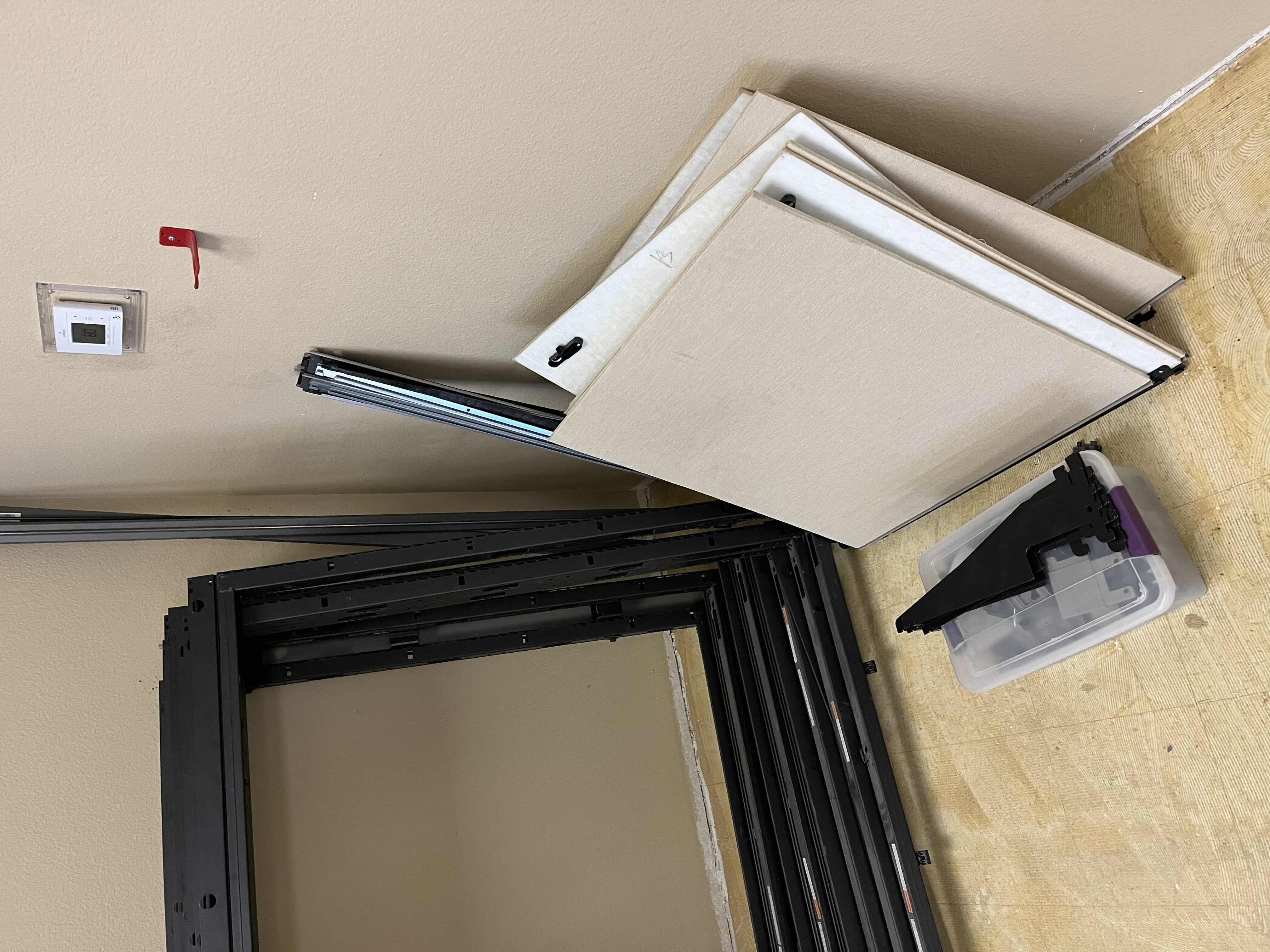 Photo 1 of HERMAN MILLER TAN PANEL CUBICLE PARTITIONS (17) 48” X 57” W 2 GREY PARTITIONS 60” X 84” (READ NOTES)