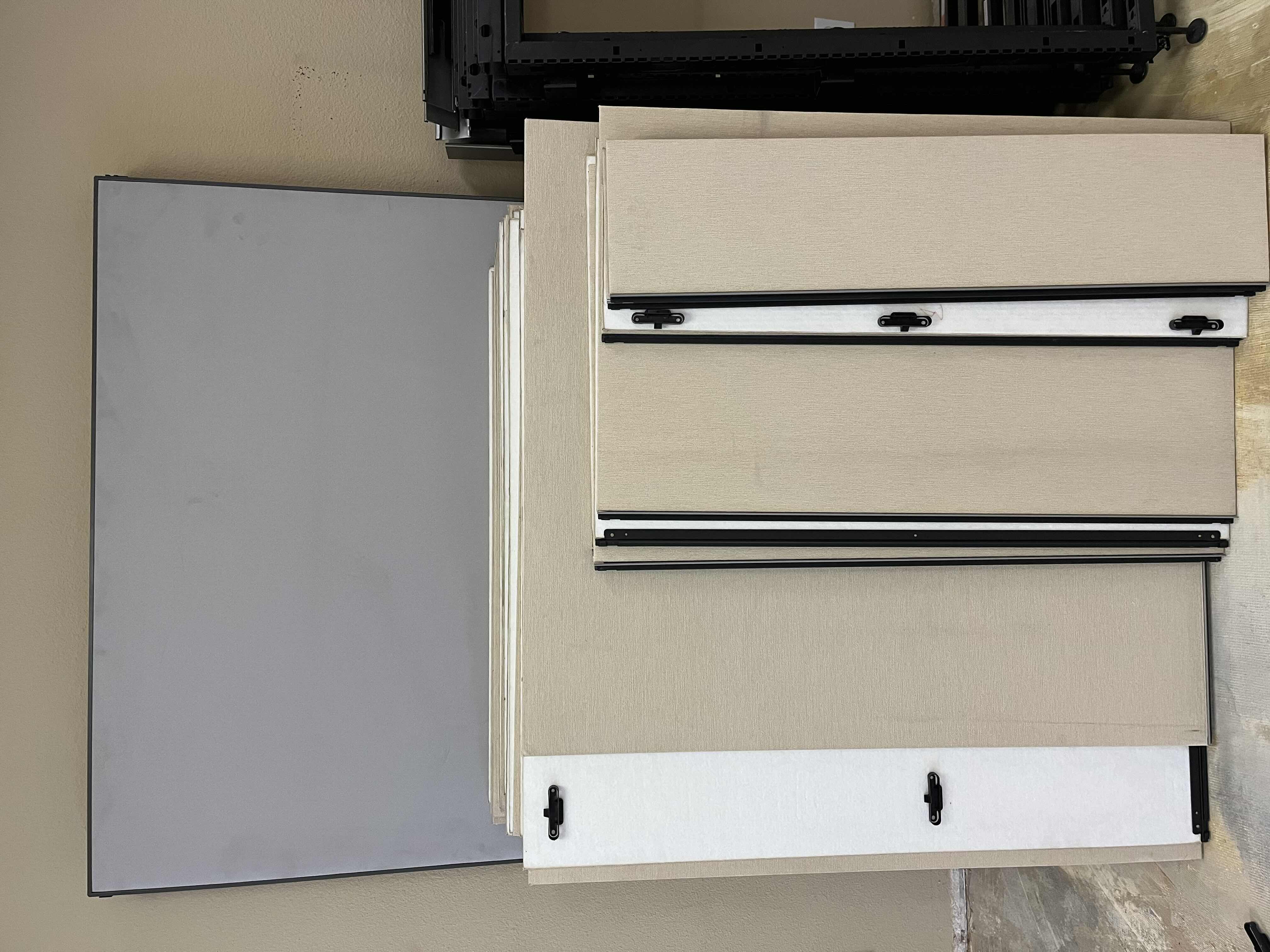 Photo 1 of HERMAN MILLER TAN PANEL CUBICLE PARTITIONS (17) 48” X 57” W 2 GREY PARTITIONS 60” X 84” (READ NOTES)