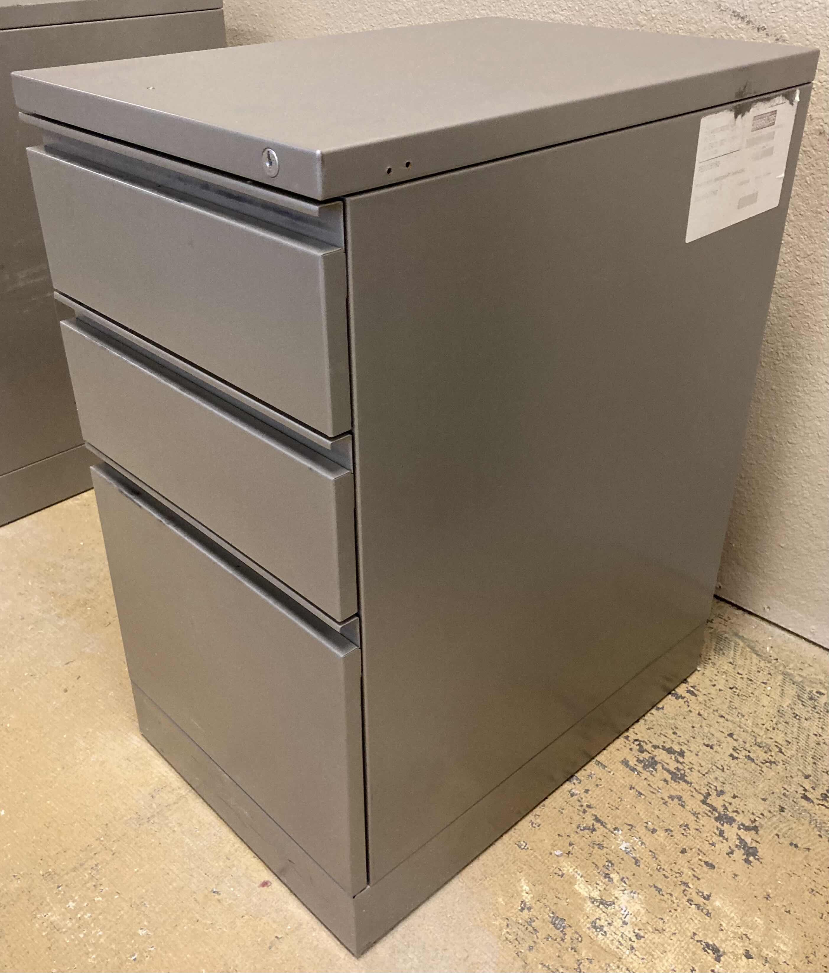 Photo 1 of HERMAN MILLER MERIDIAN GRAY METAL 3-DRAWER FILE CABINET 15” X 22” H28”