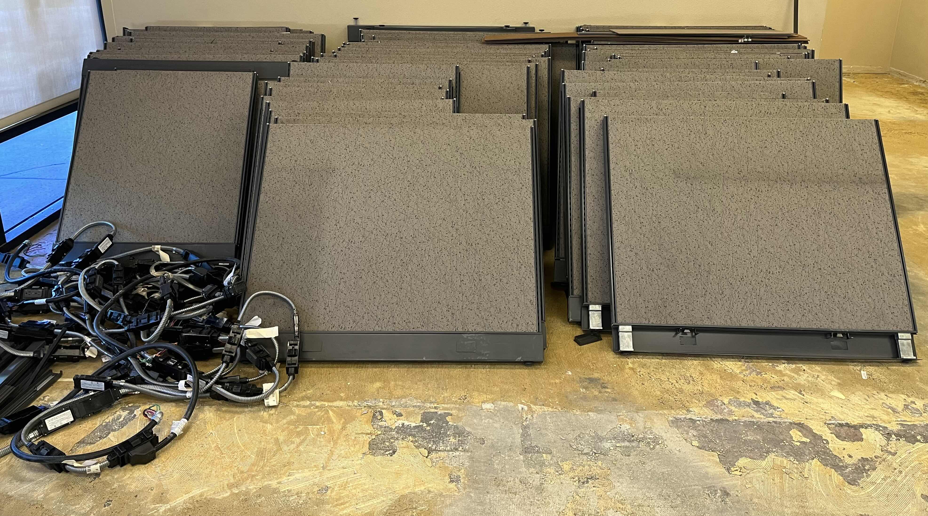 Photo 1 of HON GREY SPAKLE DESIGN POWERED CUBICLE PARTITIONS MODEL M2SAWF  (APPROX 73PANELS) 36” X 44” & 48” X 43”