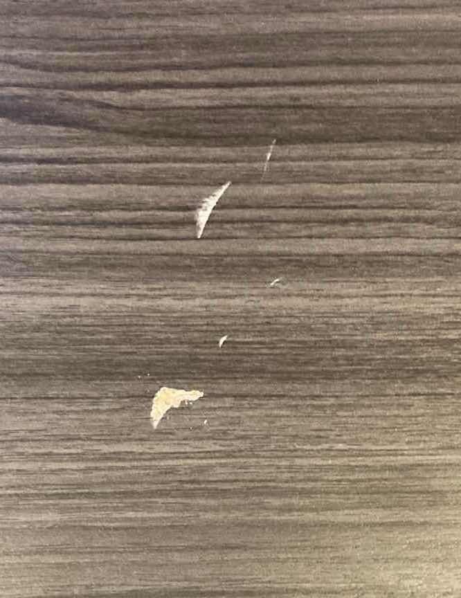 Photo 5 of OFFICE STAR COASTAL GRAY MODEN WALNUT LAMINATED DESK SHELL 71” X 35.5” H29.5