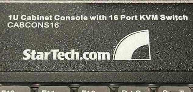 Photo 1 of STAR TECH 1U 16 PORT KVM SWITCH CABINET CONSOLE MODEL CABCONS16