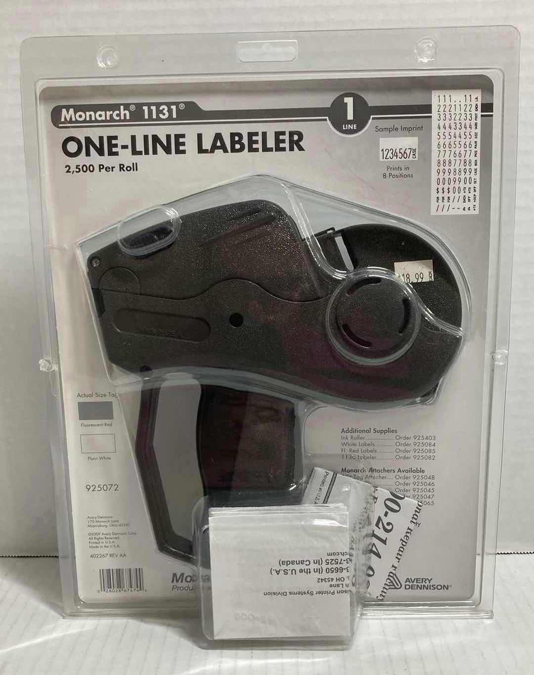 Photo 1 of AVERY DENNISON MONARCH 1131 ONE-LINE LABELER