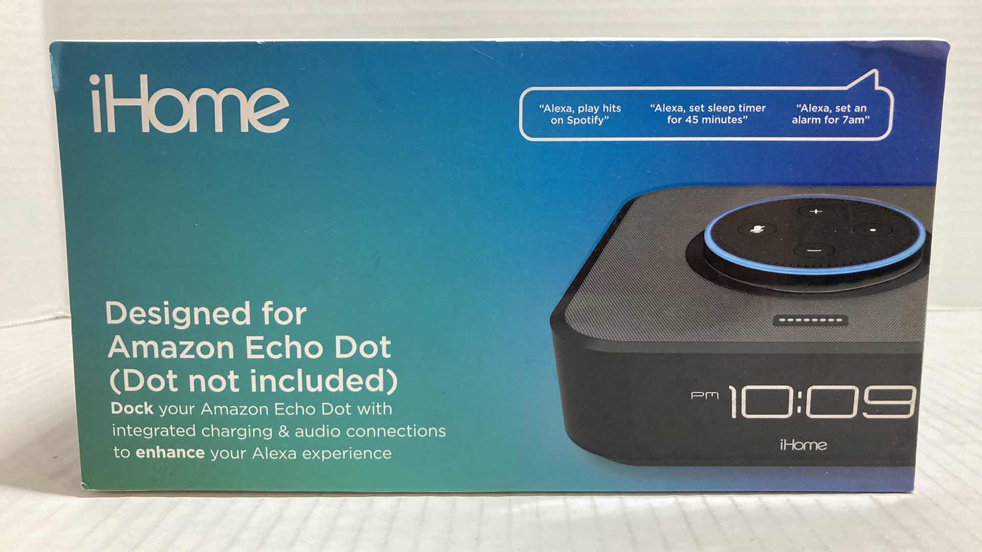 Photo 1 of IHOME STEREO SPEAKER ALARM CLOCK (FOR AMAZON ECHO DOT)