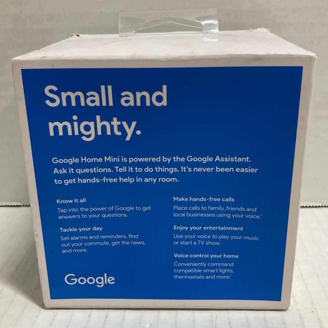 Photo 1 of GOOGLE HOME MINI SMART SPEAKER W GOOGLE ASSISTANT 