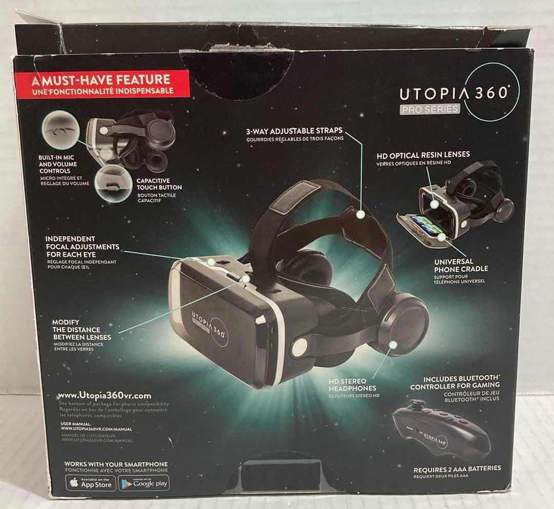 Photo 1 of UTOPIA 360 PRO SERIES VIRTUAL REALITY 3D HEADSET