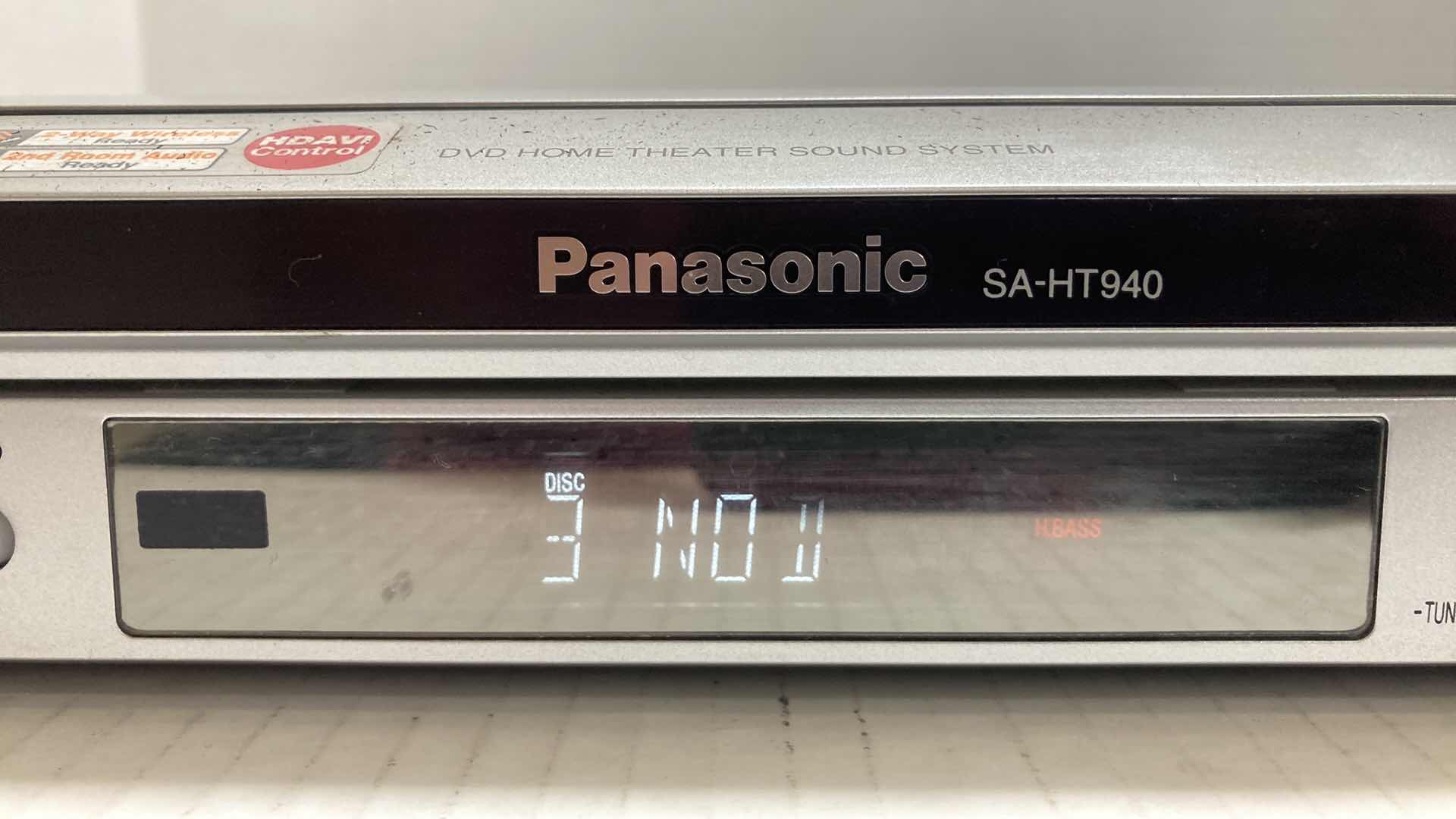 Photo 1 of PANASONIC 5-DISC DVD CHANGER HOME THEATER SYSTEM MODEL SA-HT940