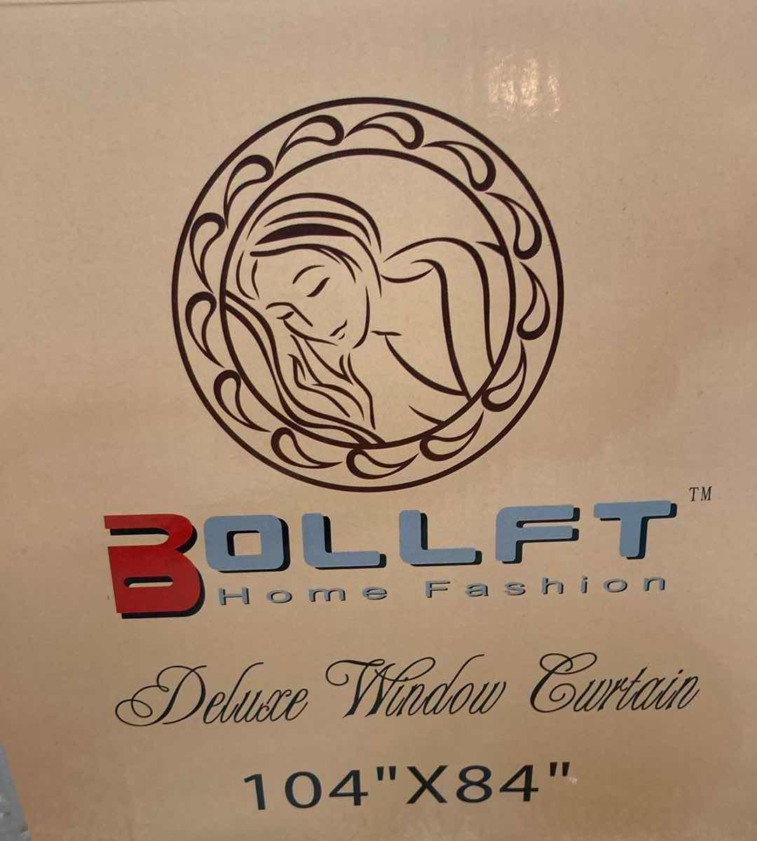 Photo 1 of BOLLFT HOME FASHION BEIGE & WHITE DELUXE WINDOW CURTAINS 2-PACK 104” X 84”