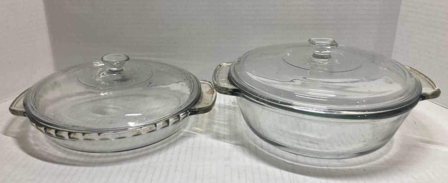 Photo 1 of ANCHOR HAWKING 1QT & 2QT GLASS CASSEROLE BAKING DISHES
