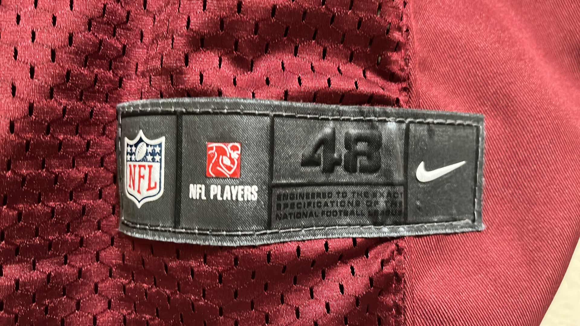 View 3 of NFL FOOTBALL WASHINGTON REDSKINS NORMAN NO. 24 NIKE JERSEY MENS SIZE 48