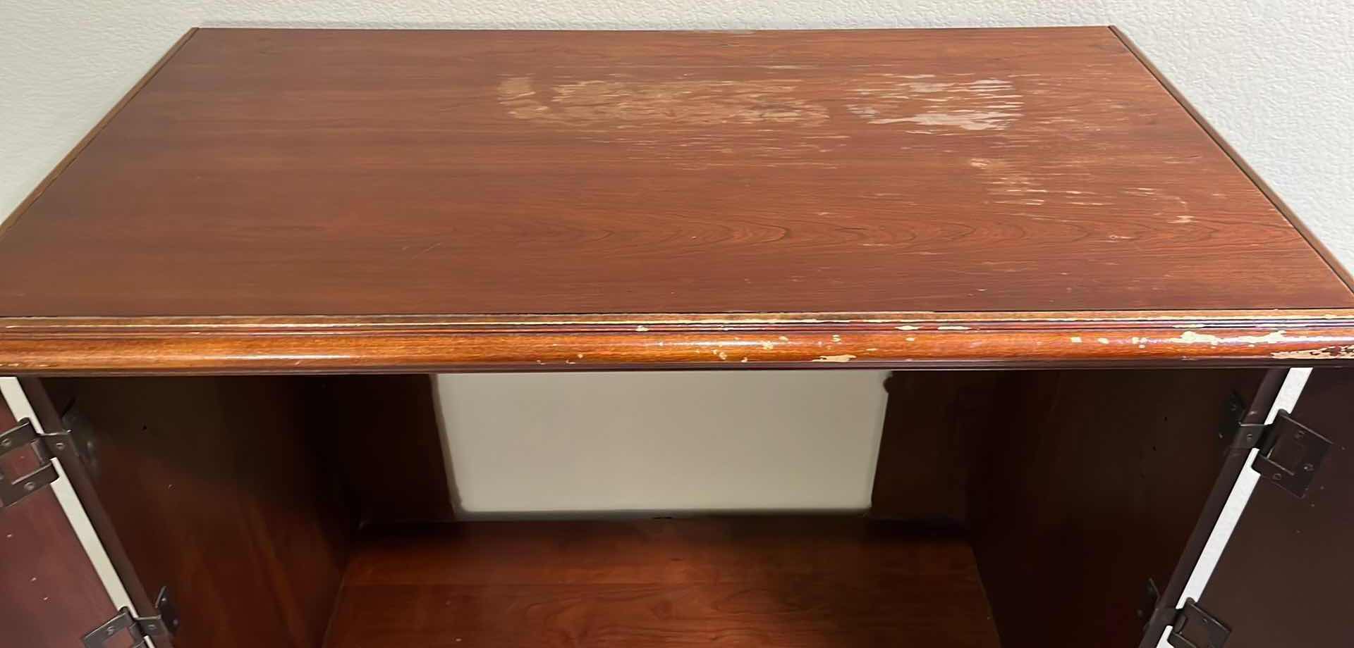 Photo 1 of VAUGHAN BASSETT WOOD 2 DRAWER TV STAND ARMOIRE 40.25” X 22” H66”