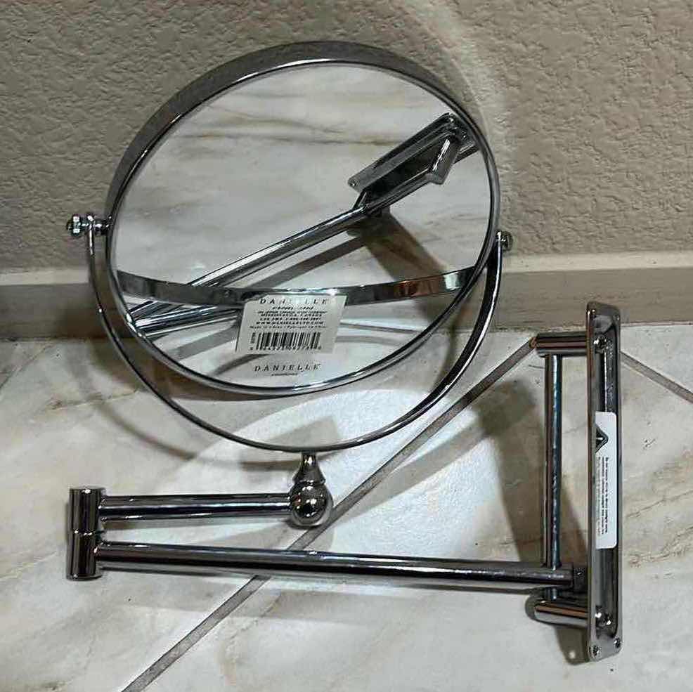 Photo 1 of MAINSTAY WARDROBE MIRROR 13.5” X 49.5” & DANIELLE CREATIONS DOUBLE SIDED WALL MOUNTED MAKEUP MIRROR