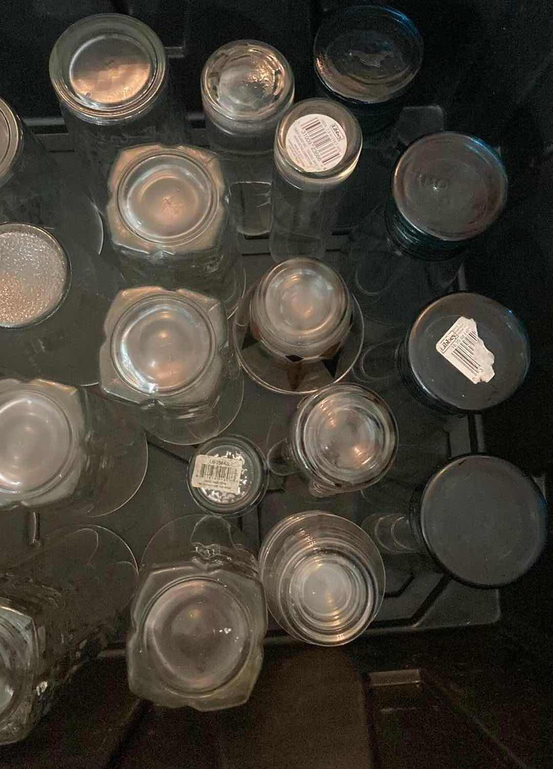 Photo 1 of CONTENTS OF BIN- GLASS CUPS VARIOUS STYLES & SIZES