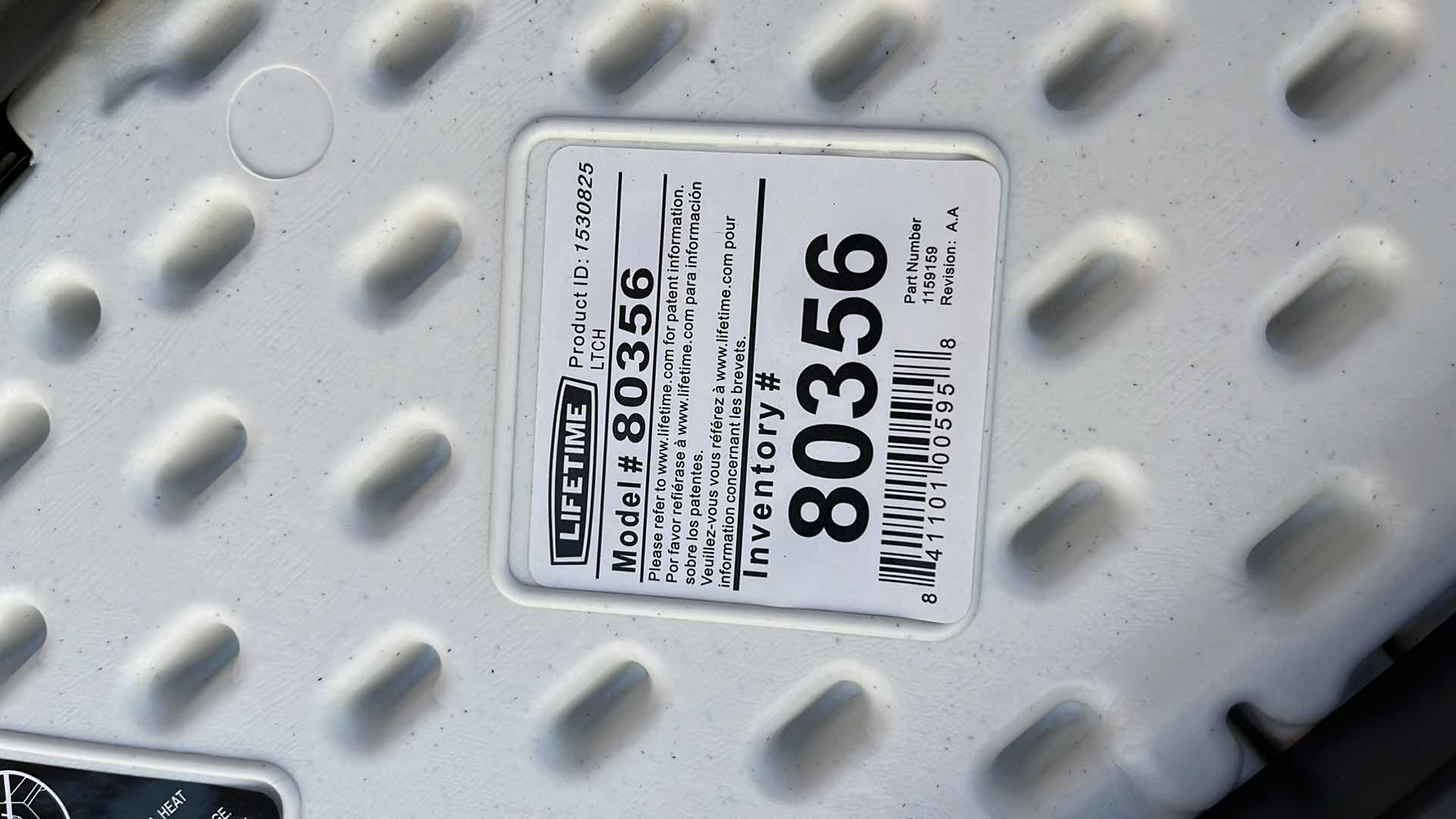 Photo 1 of LIFETIME 5FT FOLDING TABLE MODEL 80356