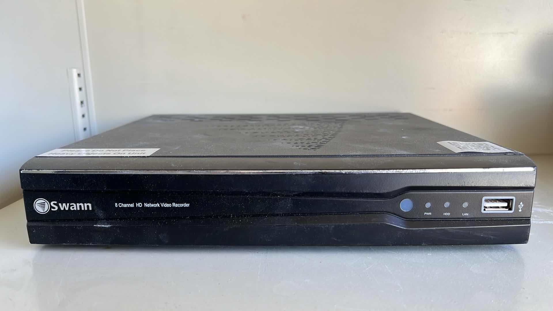 Photo 1 of SWANN 8 CHANNEL NETWORK VIDEO RECORDER W 7 INDOOR/OUTDOOR WIRES SECURITY CAMERAS