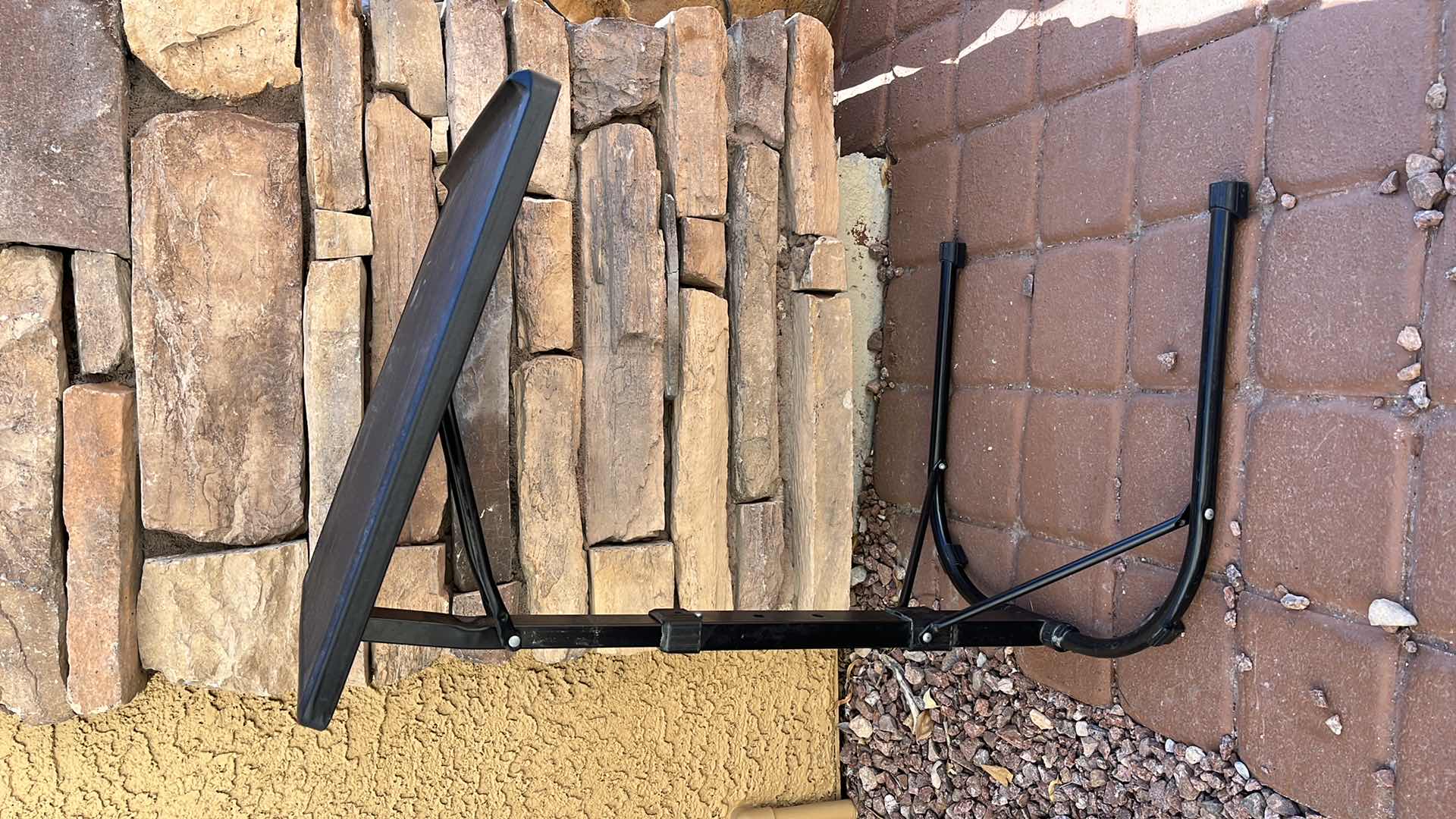 Photo 1 of BLACK ADJUSTABLE HEIGHT FOLDING PERSONAL TABLE 17” X 16.5” H23”-28”