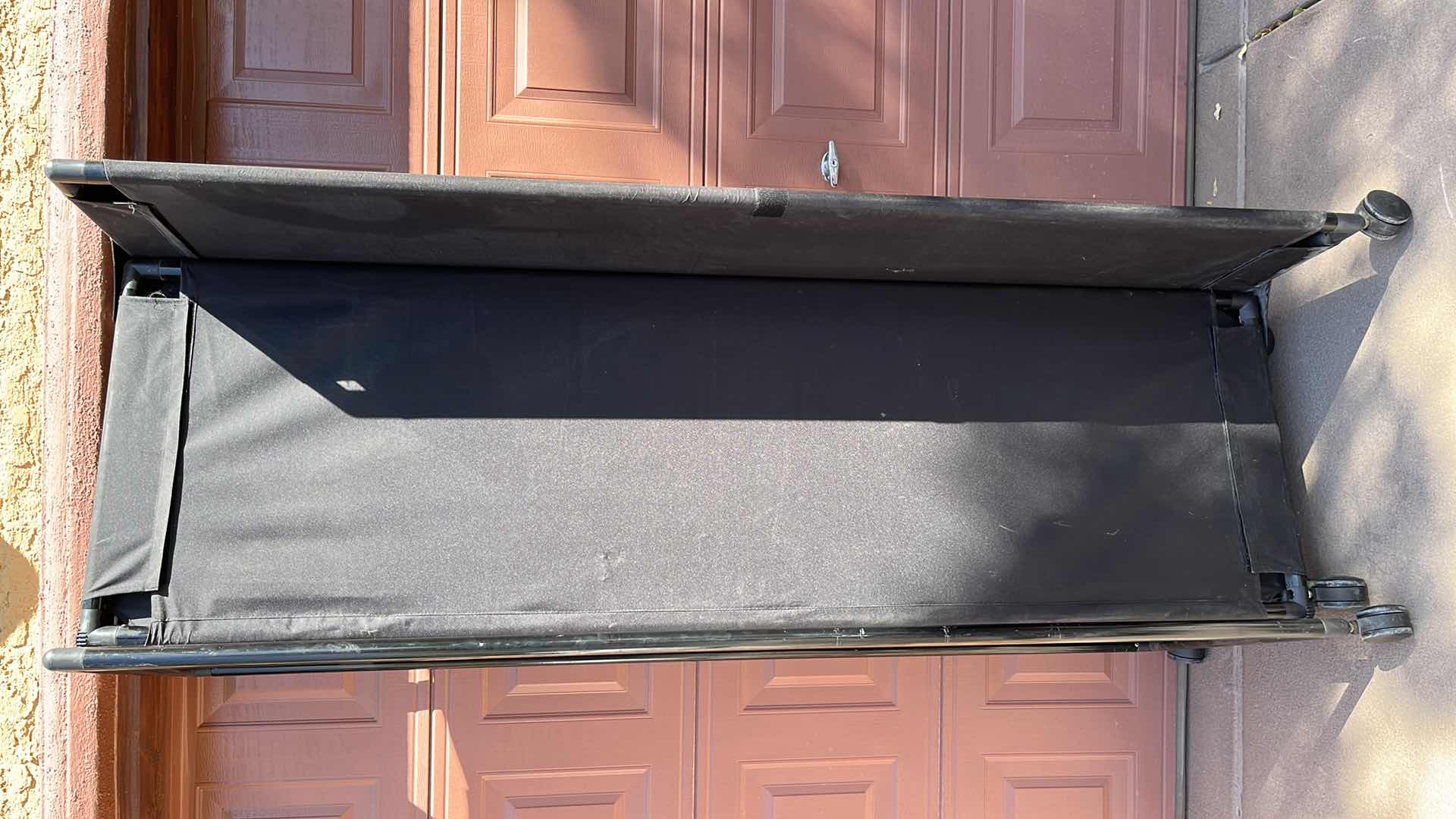 Photo 1 of ROBO BLACK NYLON PANEL PLASTIC FRAME ROLLING FOLDING ROOM DIVIDER 126” X 24” H81”