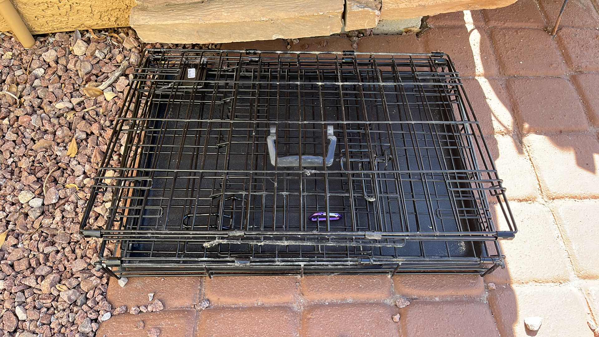 Photo 1 of BLACK METAL FOLDING SM PET DOG CAT KENNEL 23.5” X 17” H20”