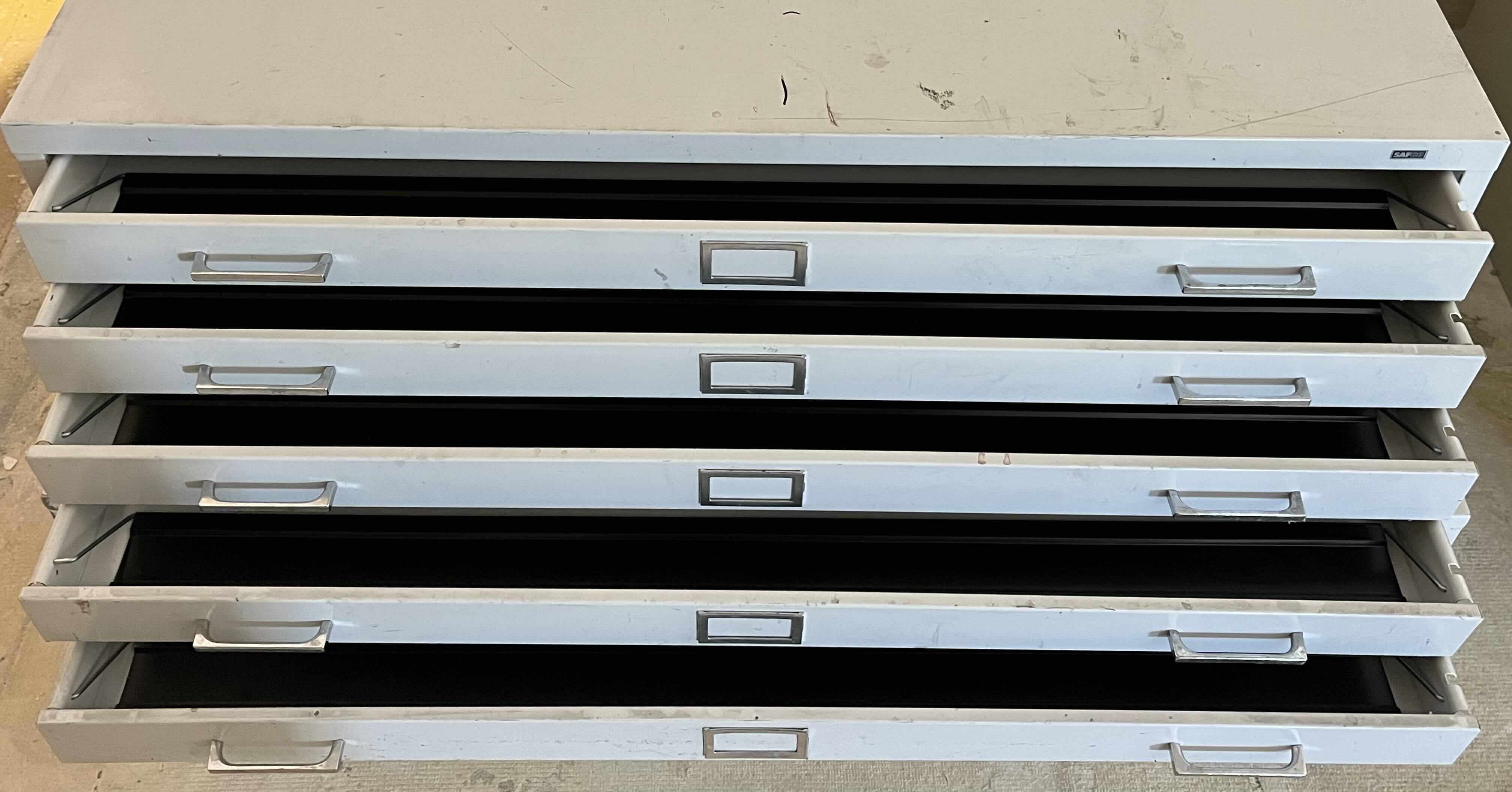 Photo 1 of SAFCO FLAT FILE 5 DRAWER CABINET 46.5” X 36” H16.5”