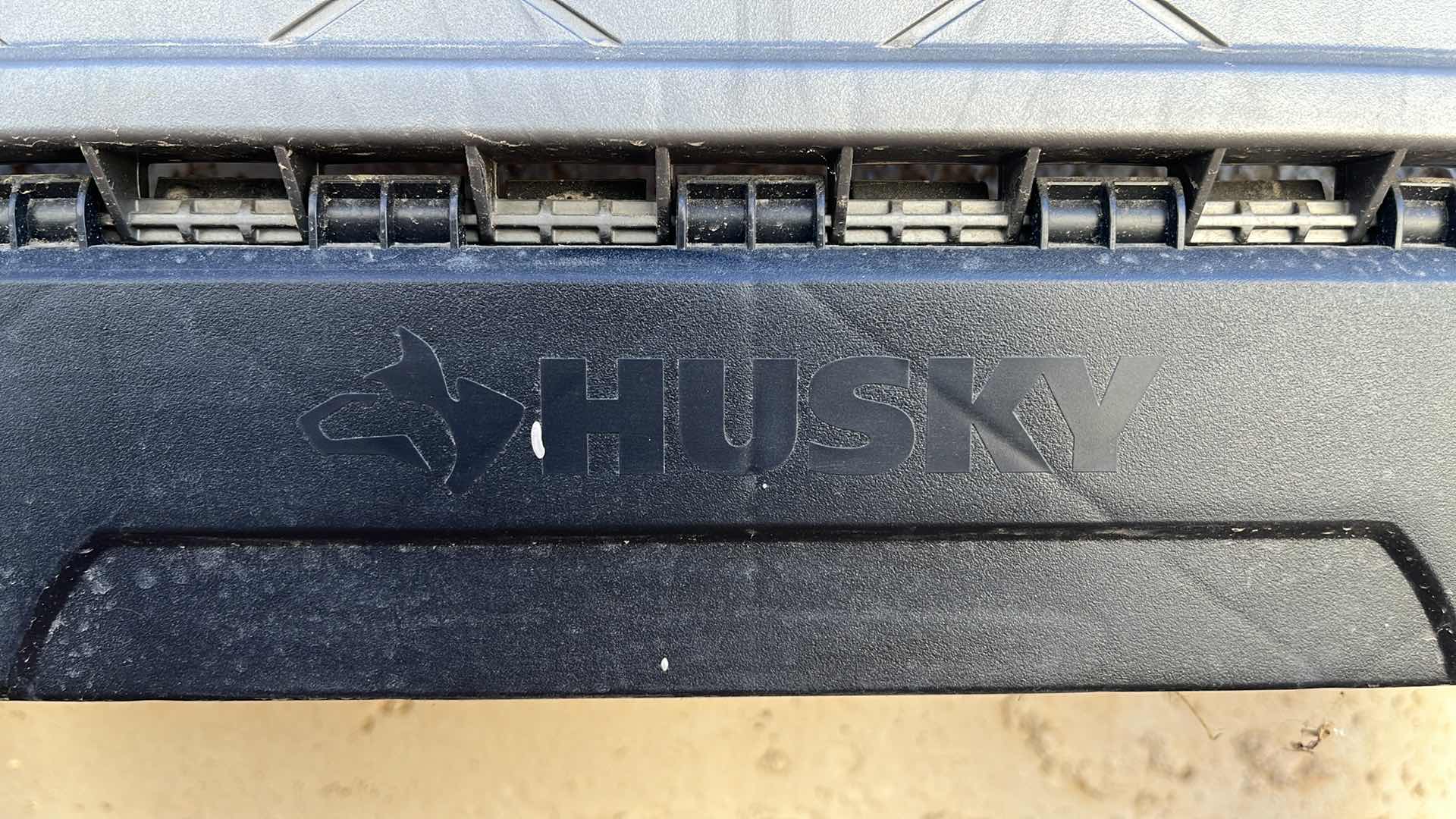 Photo 1 of HUSKY FOLDING PLASTIC SAWHORSES (2) 28” X 31”