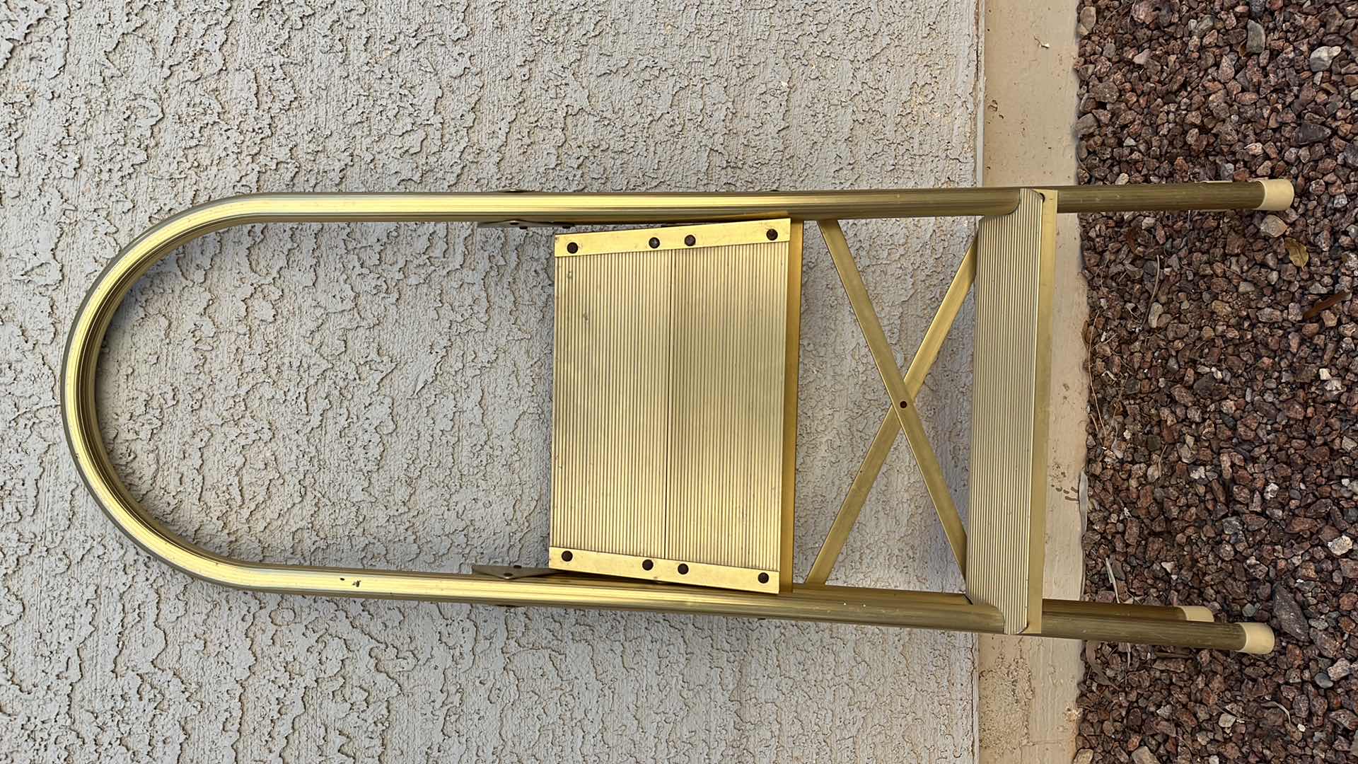 Photo 1 of VINTAGE BRASS FINISH HOUSEHOLD STEP LADDER