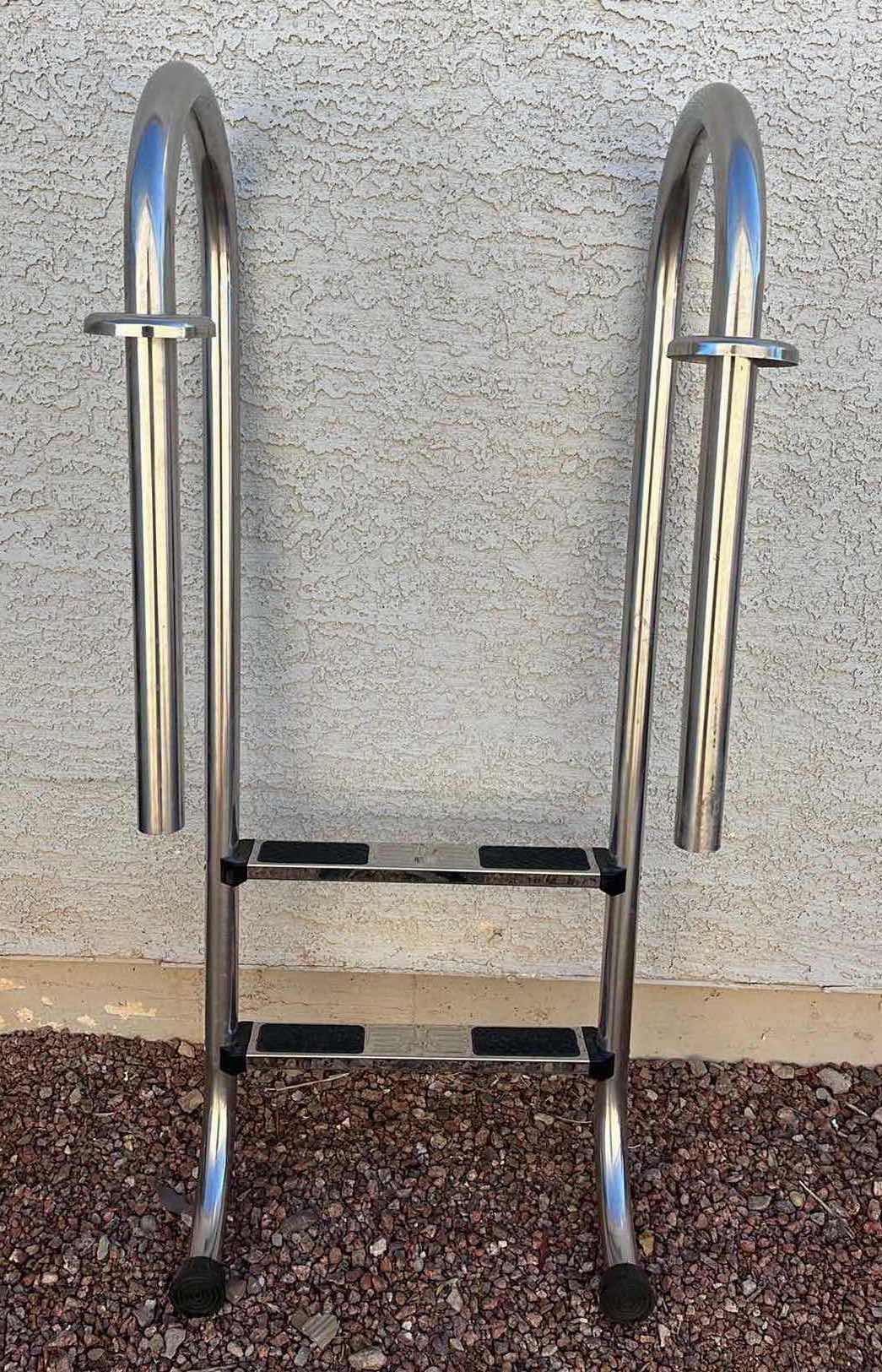Photo 1 of  GOPLUS STAINLESS STEEL 2 ANTI-SLIP STEP POOL LADDER 24” X 19” H54.5”