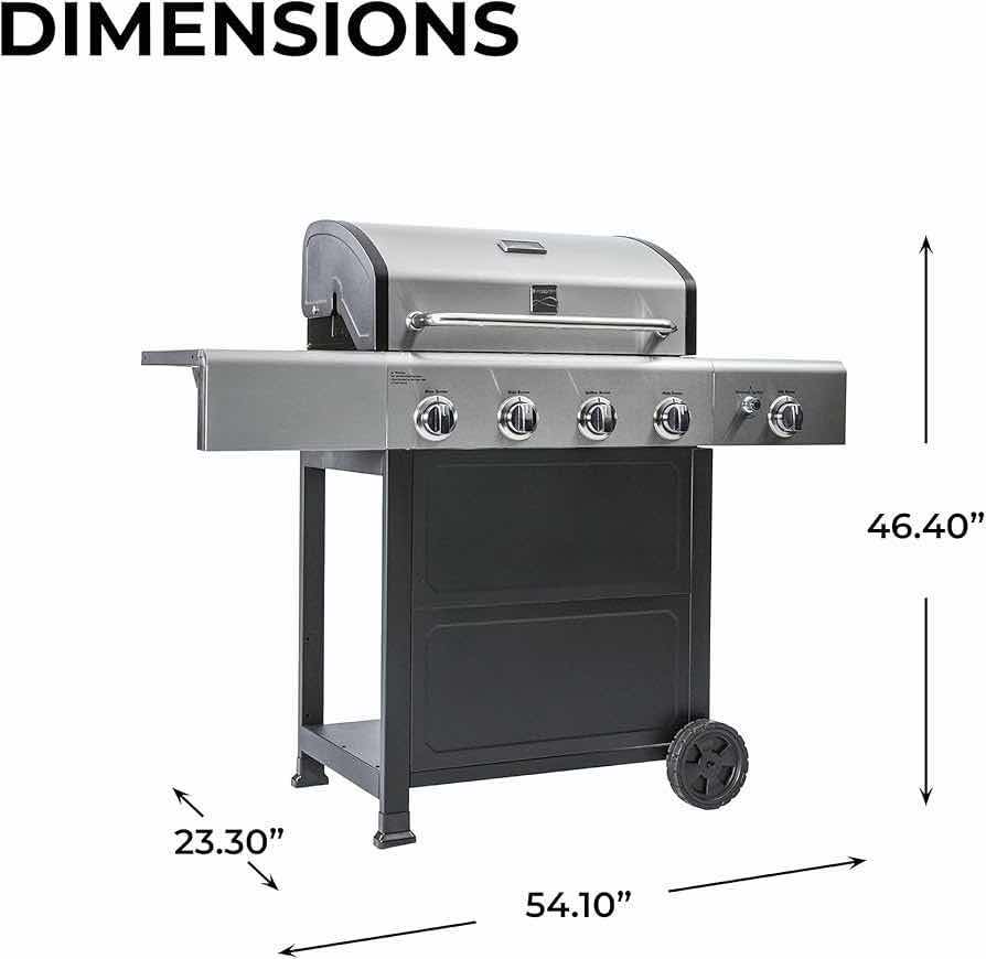 Photo 1 of KENMORE STAINLESS STEEL & BLACK 4 BURNER PROPANE GAS GRILL BBQ MODEL 146.16222010 W BBQ ACCESSORIES
