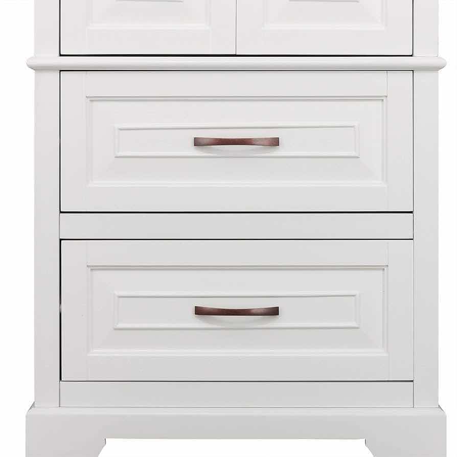 Photo 1 of TEAMSON HOME ST JAMES COLLECTION WHITE FINISH 2 DOOR 2 DRAWER CABINET MODEL ELG-592