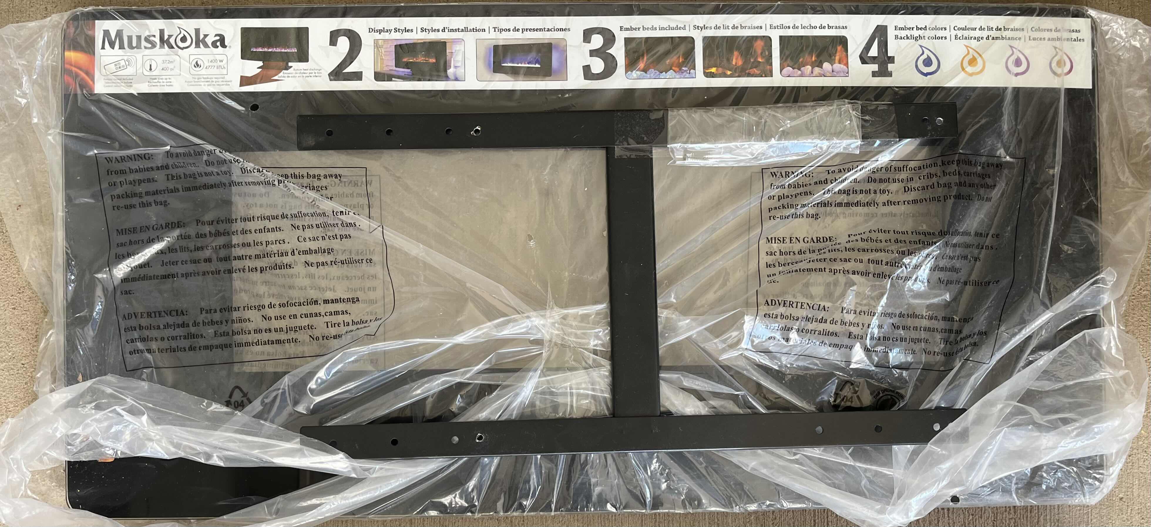 Photo 1 of MUSKOKA 35” ELECTRIC FIREPLACE WALL MOUNT ONLY MODEL MHC35BL