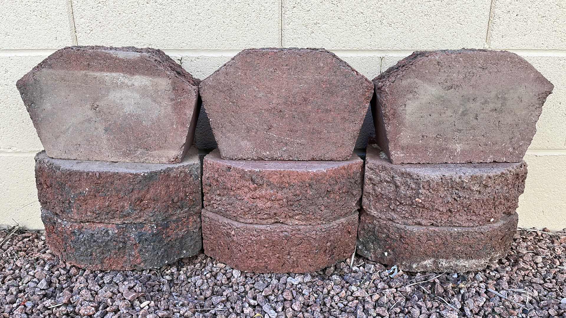 Photo 1 of CONCRETE RED FINISH PAVERS (9) 11.5” X 7.5” H4”