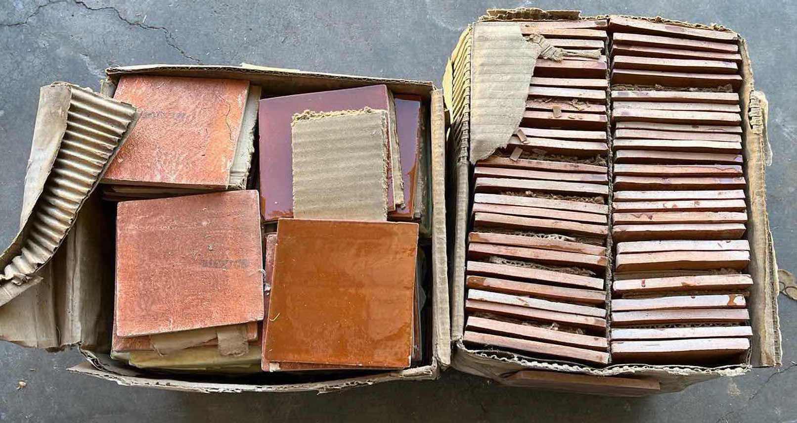 View 3 of  MEXICAN GLAZED CARAMEL BROWN FINISH CERAMIC TILE 4.25” X 4.25” (APPROX 200PCS)