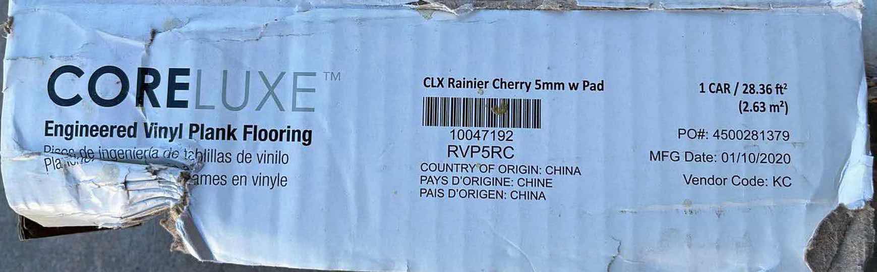 View 4 of CORE LUXE CLX RAINER CHERRY WOOD FINISH SNAP IN FLOATING VINYL PLANK FLOORING 7” X 48” (3CASES APPROX 50SQFT) & ESSENTIAL WASHED OAK FINISH GLUE DOWN VINYL PLANK FLOORING 6” X 36” (22PCS)