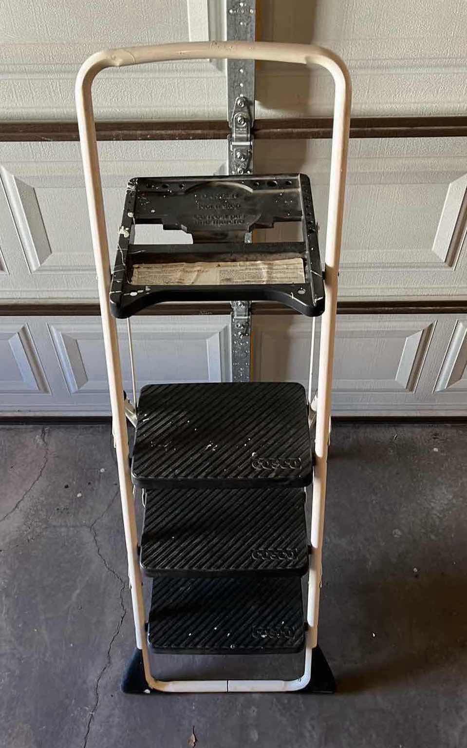 Photo 1 of COSCO TRI-STEP LADDER W WORK PLATFORM 17.5” X 28.5” H55” MODEL 11-740