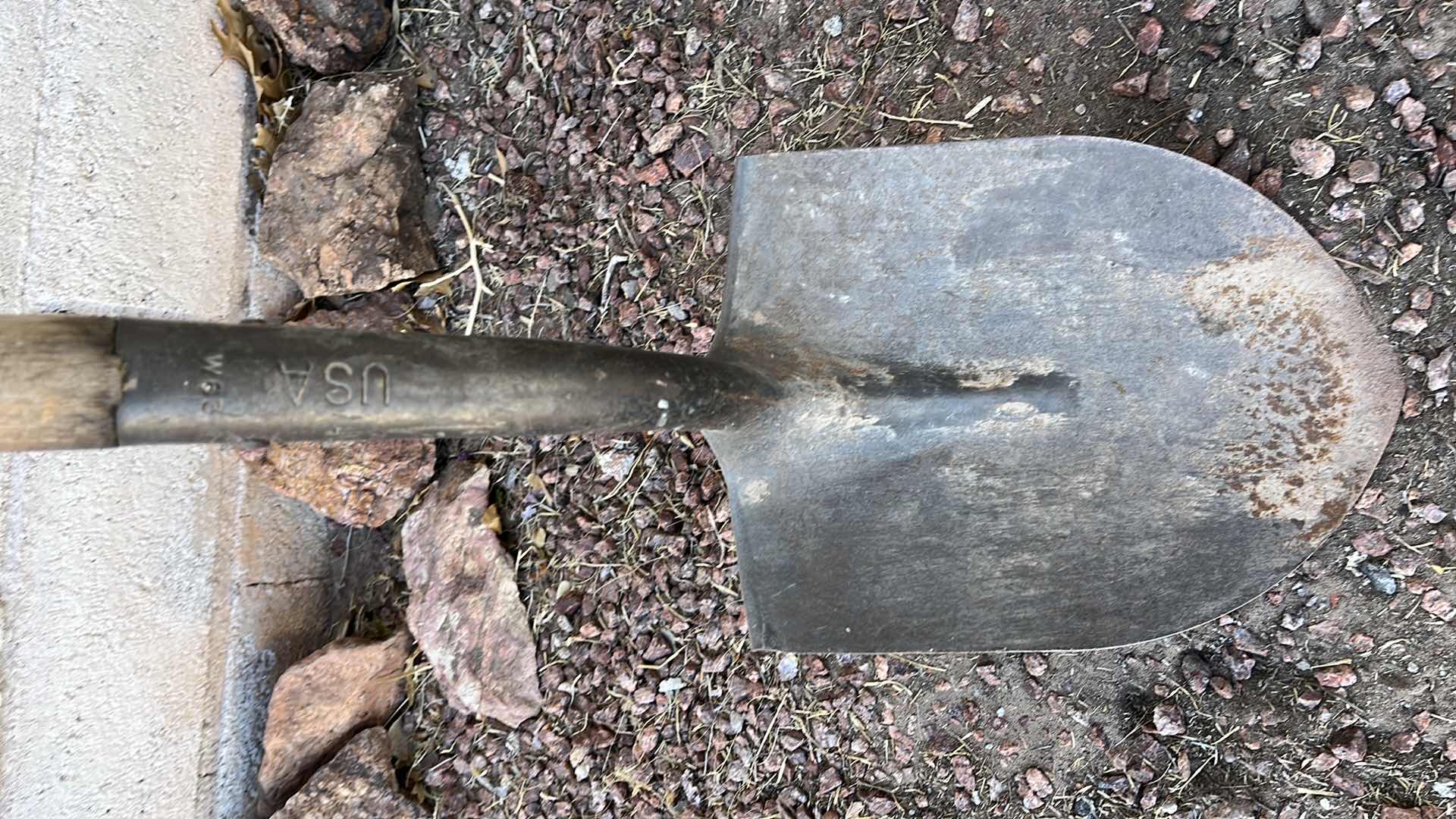 Photo 1 of YARD & GARDEN TOOLS (4)-BACK HOE, RAKES, SHOVEL