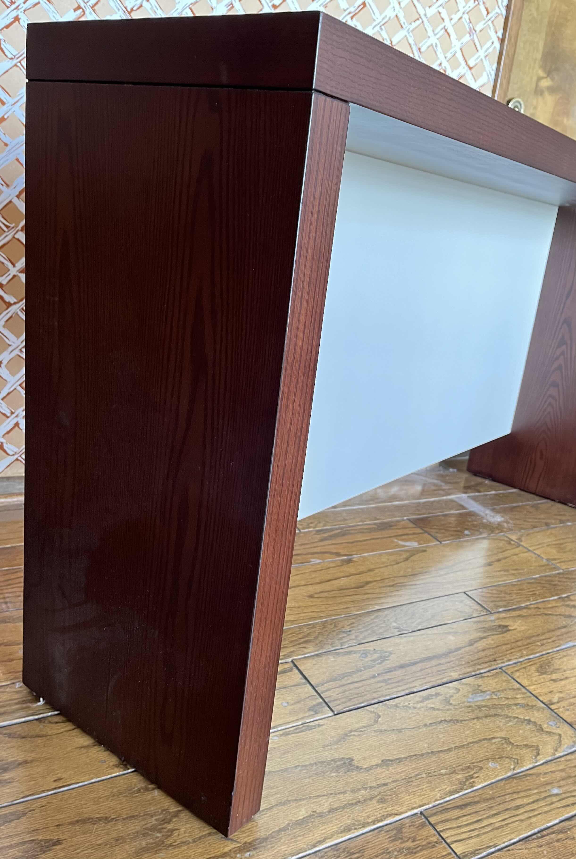 Photo 1 of MARK DAVID DARK WALNUT & WHITE FINISH CONSOLE TABLE 54” X 14” H30”