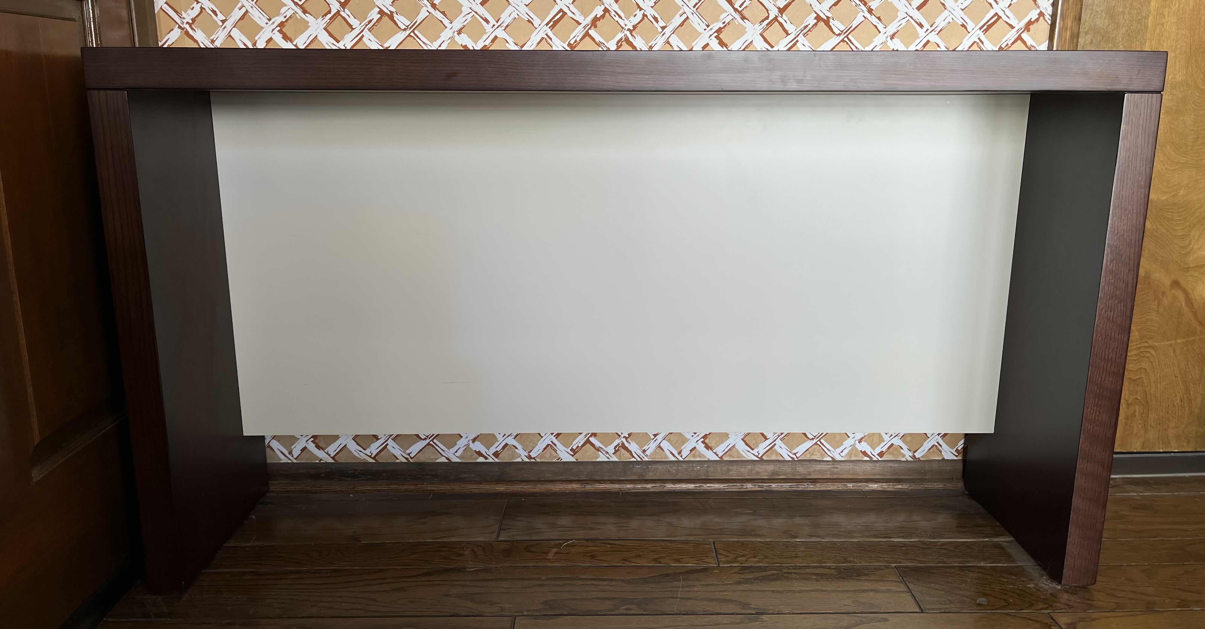 Photo 1 of MARK DAVID DARK WALNUT & WHITE FINISH CONSOLE TABLE 54” X 14” H30”