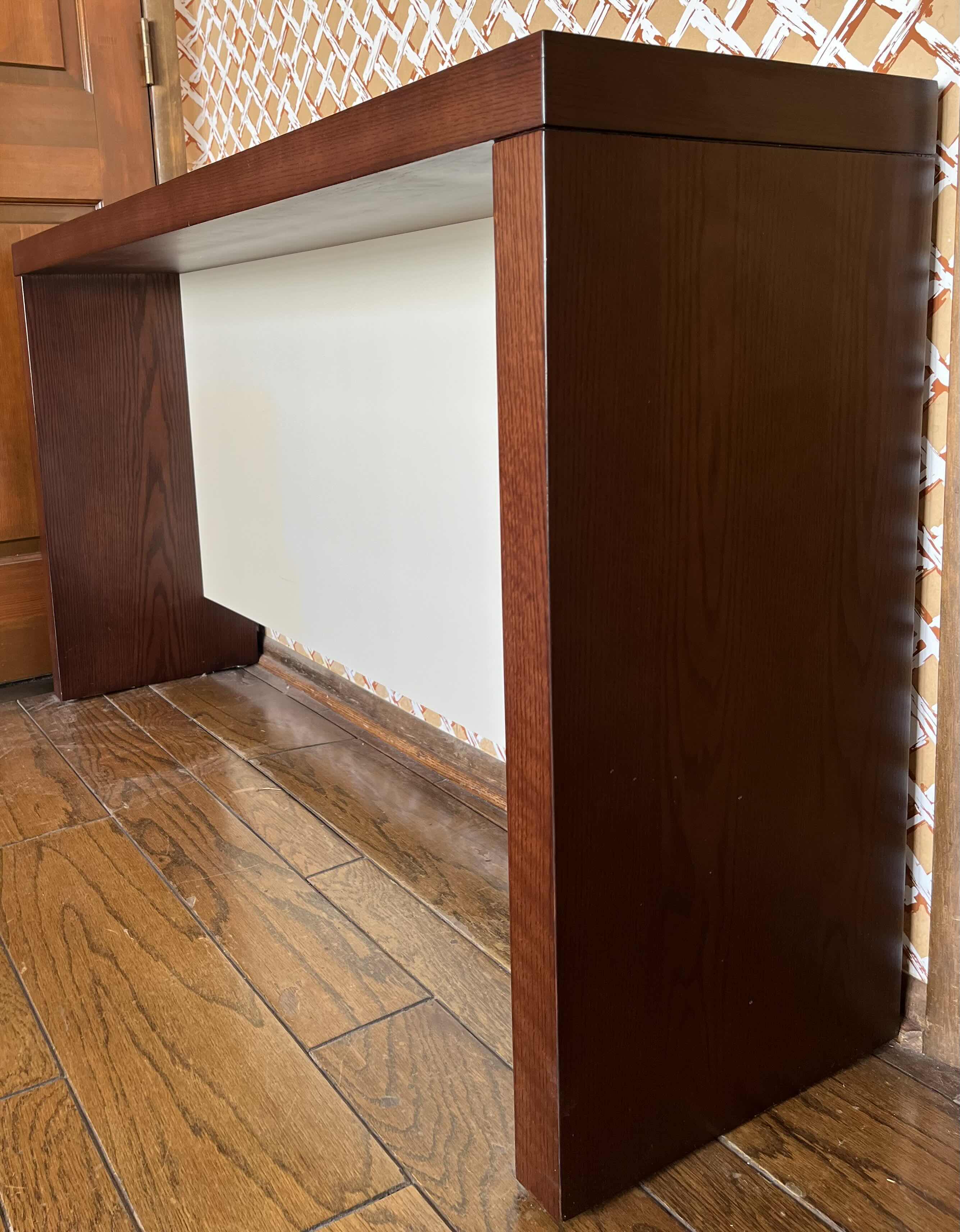 Photo 1 of MARK DAVID DARK WALNUT & WHITE FINISH CONSOLE TABLE 54” X 14” H30”